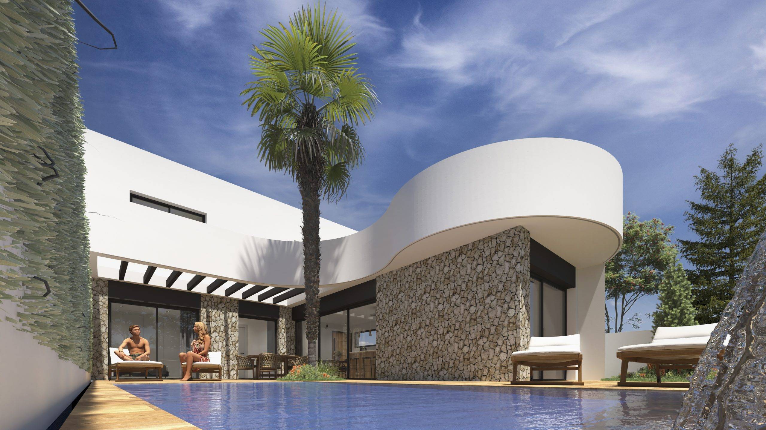 Small new development of 4 villas of two storeys boasting 3 bedrooms and 3 bathrooms