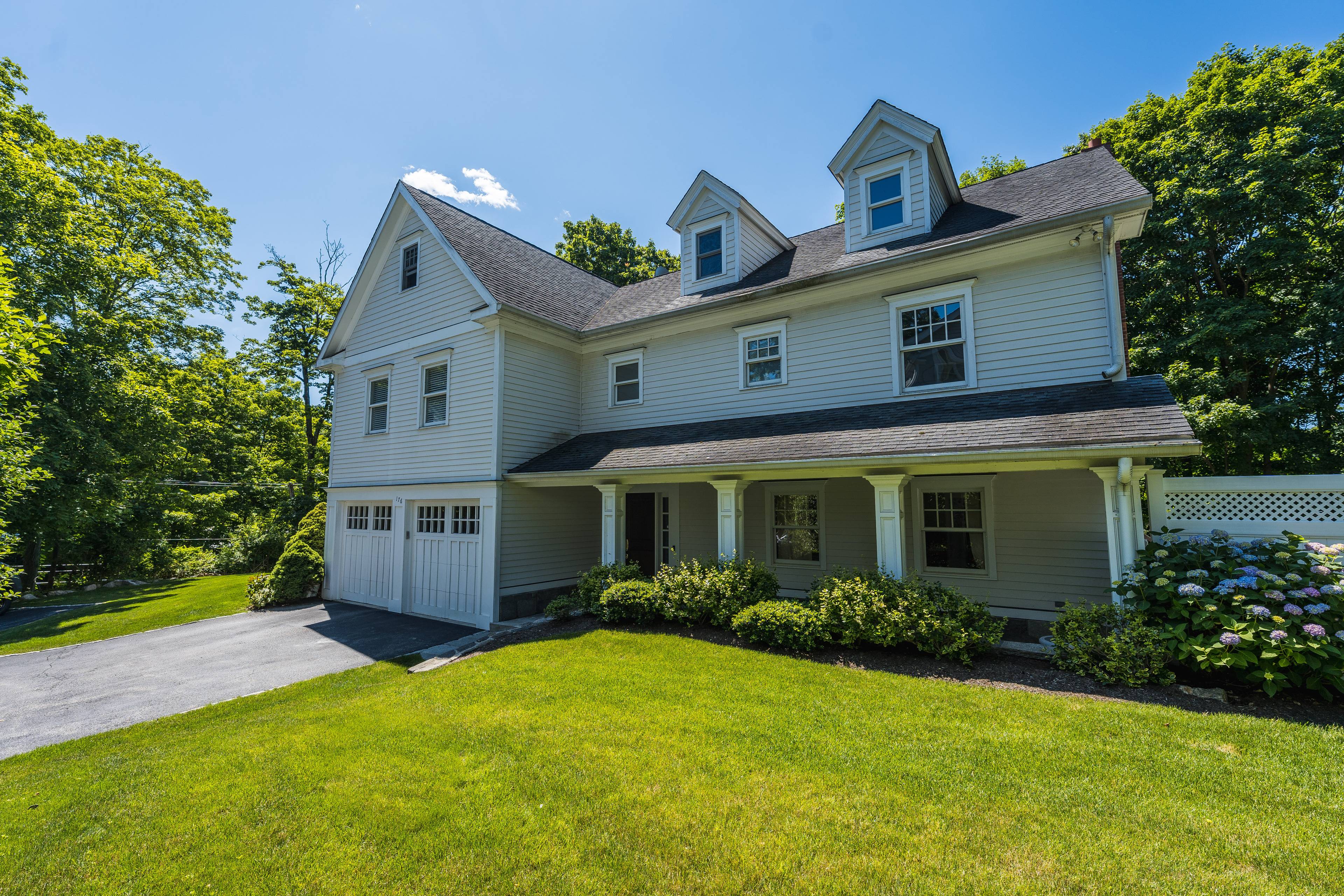 Spacious colonial in Cos Cob. Open floor plan, bonus office space and huge yard.
