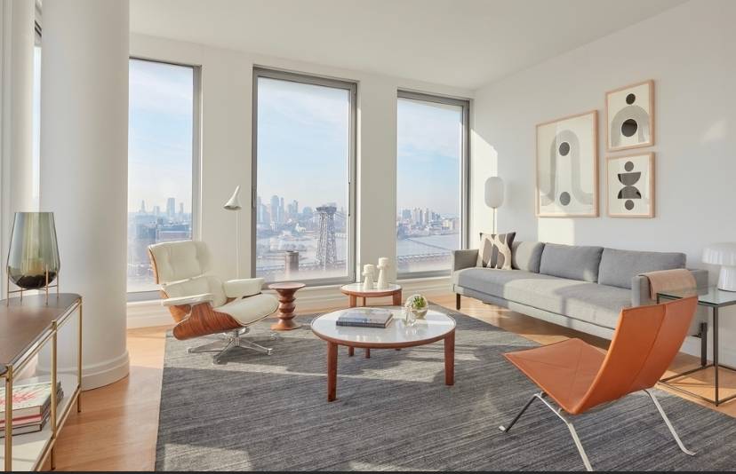 No Fee, Luxury Apartment in Williamsburg 1br/1bath, Floor to Ceiling Windows with City View