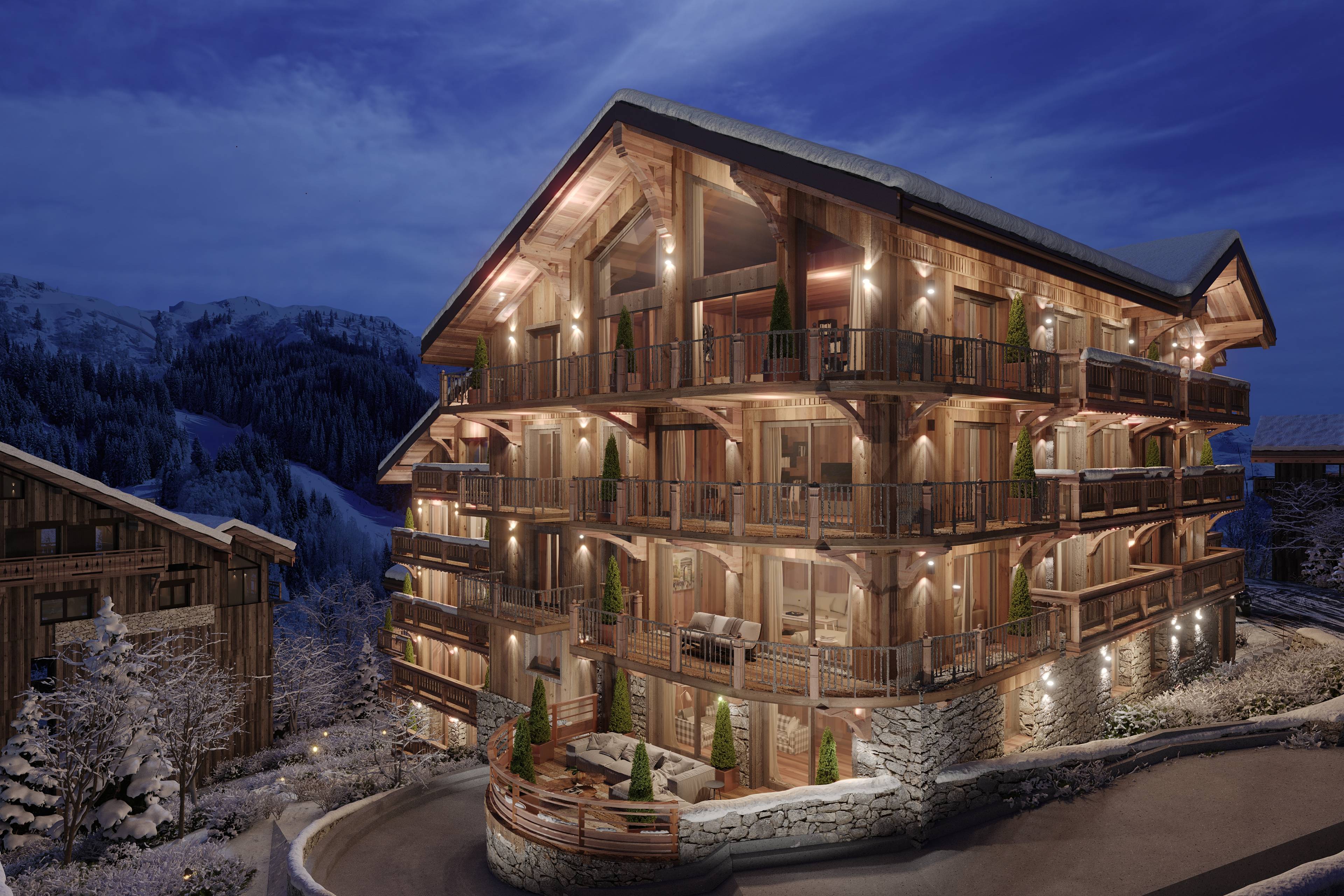 Serene Alpine Haven: 3-Bedroom Corner Unit with Private Sauna in Meribel