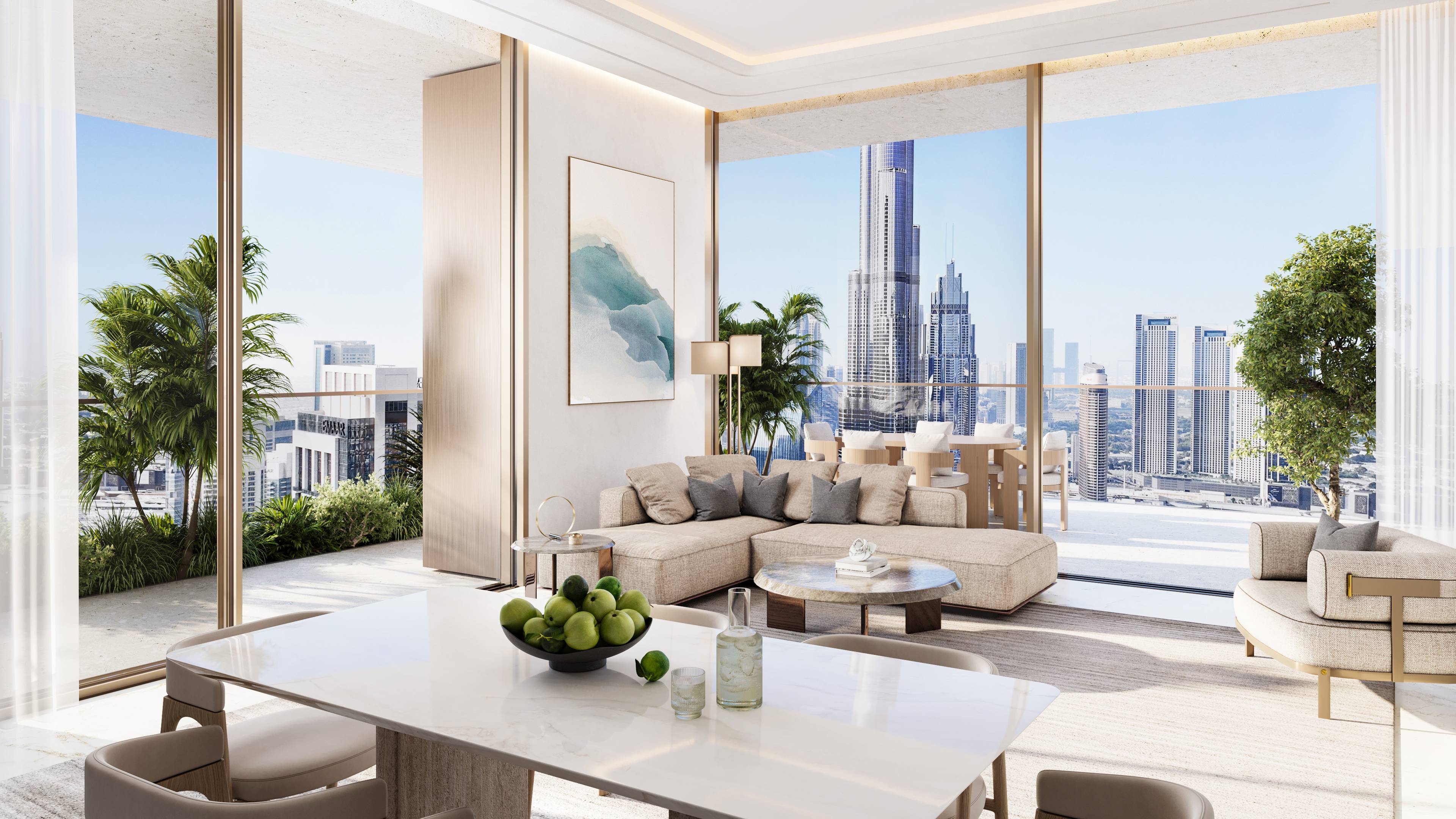 Spacious 2-Bedroom Apartment with Maid's Room and Stunning Burj Khalifa Views at Fairmont Residences Solara Tower