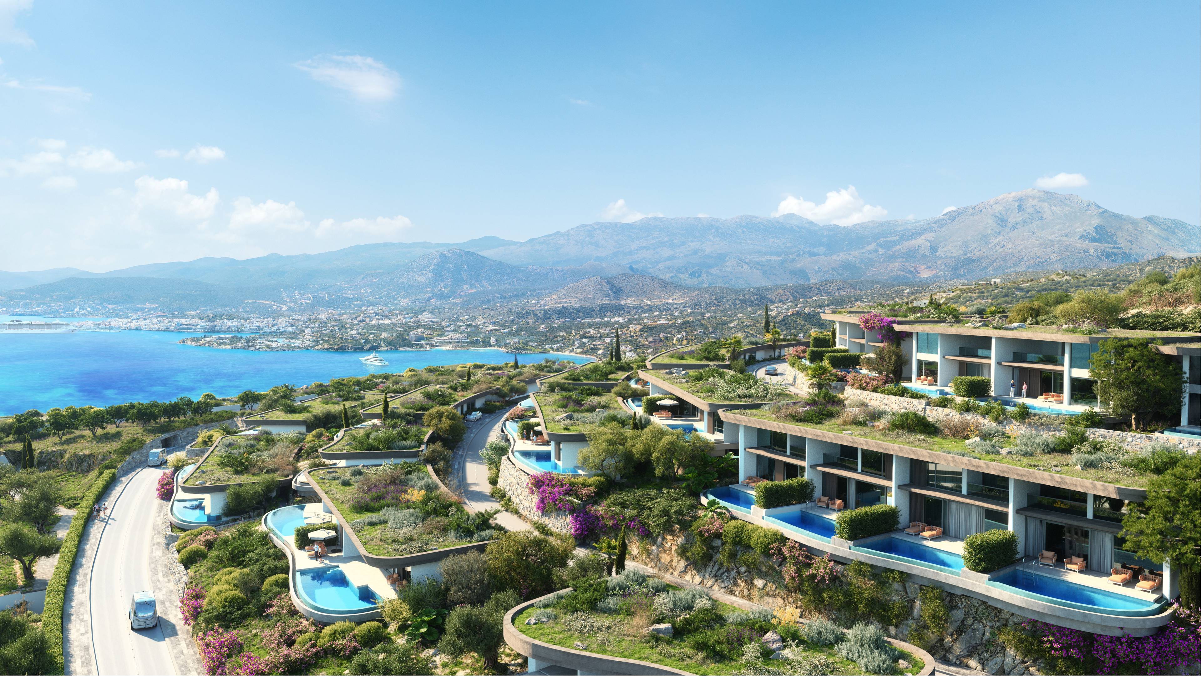 Luxury 2-Bedroom Seafront Apartment in a Sustainable Private Resort in the Heart of Crete with Swimming Pool, Terrace and Full Sea Views