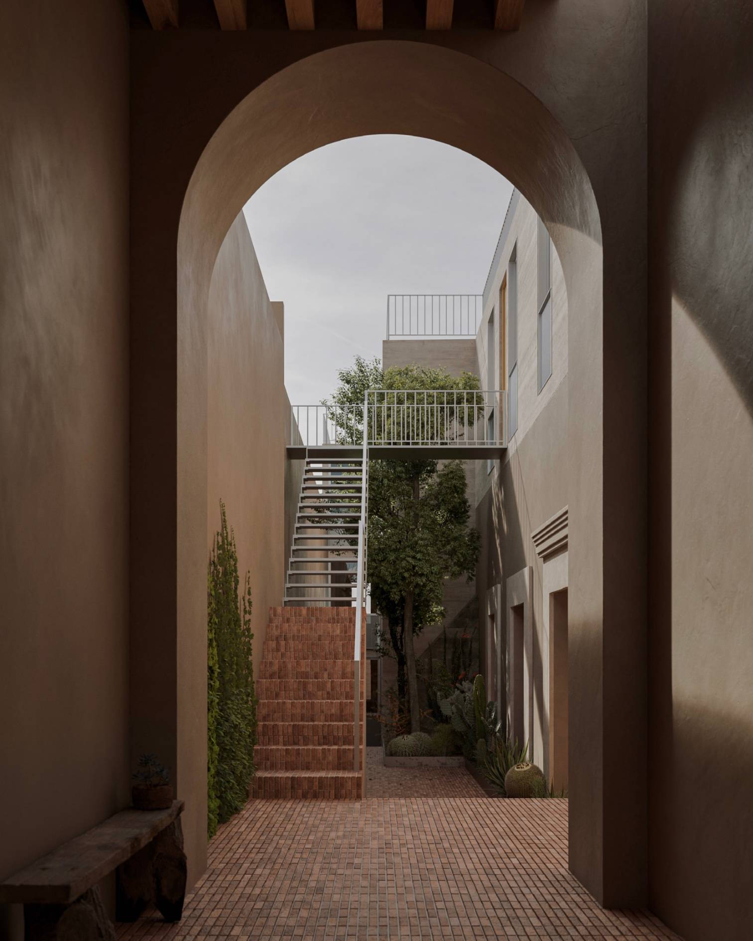 Matamoros 01. Historic 17th-Century Building Restored with Modern Elegance in the Center of Oaxaca City.