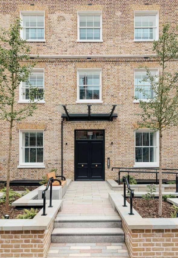 Georgian Buildings Set Behind Landscaped Gardens.