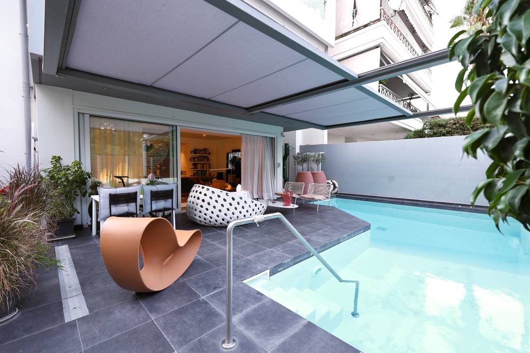 Elegant Ground Floor Residence with Private Pool in Glyfada, Athens Riviera