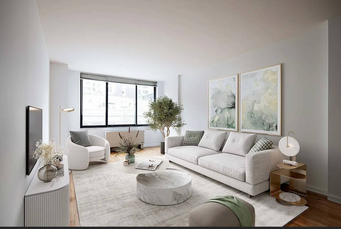 Sizable 1BR/1.5BA In west Chelsea. W/D in unit. Walk in closets.