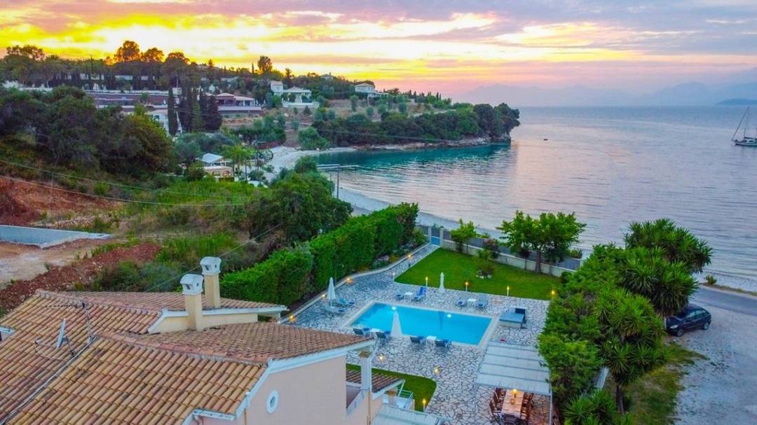 Twin Beachfront Villas in Avlaki, Corfu