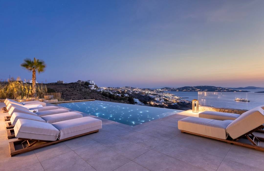 New Private Villa with Amazing Aegean Sea Sunset Views