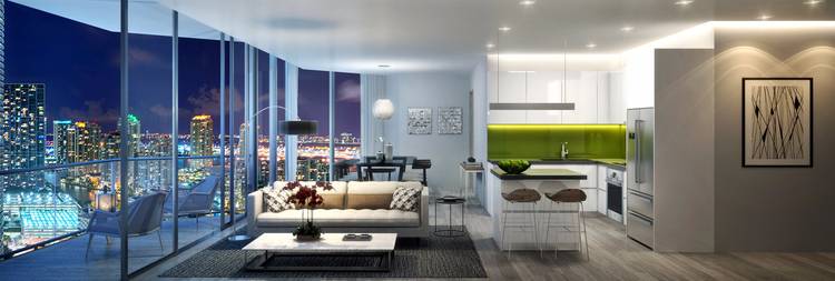 Brickell Miami High-Rise | City & Ocean Views | 1 Bedroom + Den | 1.5 Bathrooms