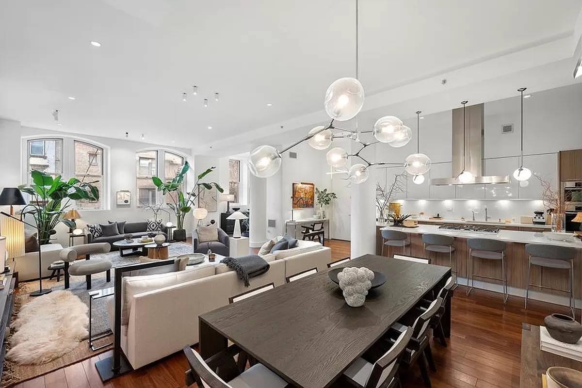 MODERN ELEGANCE MEETS INDUSTRIAL CHARM IN THIS FANTASTIC TRIBECA LOFT