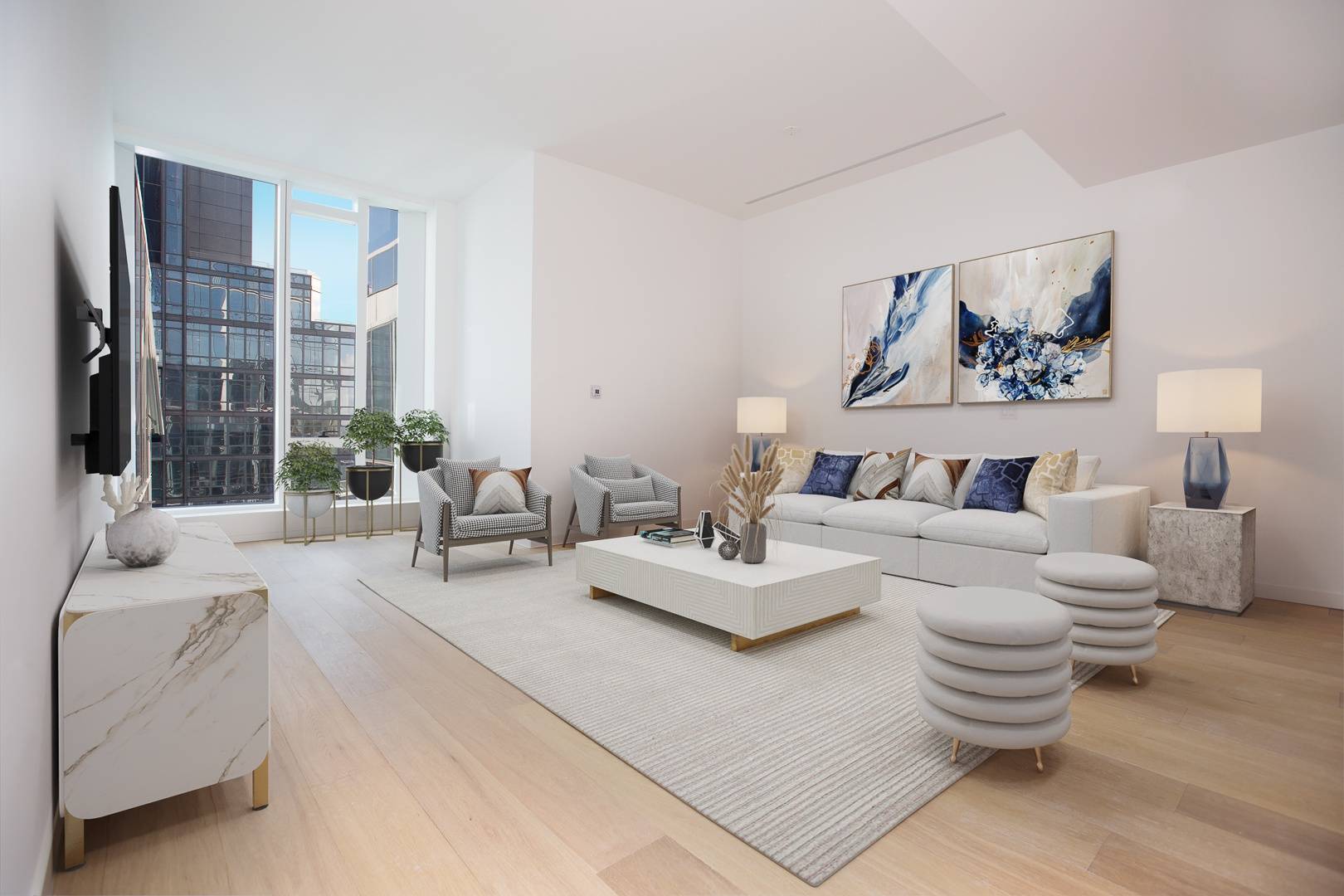 One West End 2 Bedroom 2.5 Bathroom with Extra High Ceilings and Open City Views