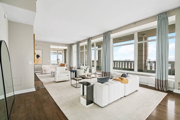 Masterpiece Above the Hudson | Full-Floor Trophy Penthouse with Private Terraces & Endless Vistas | FOR RENT