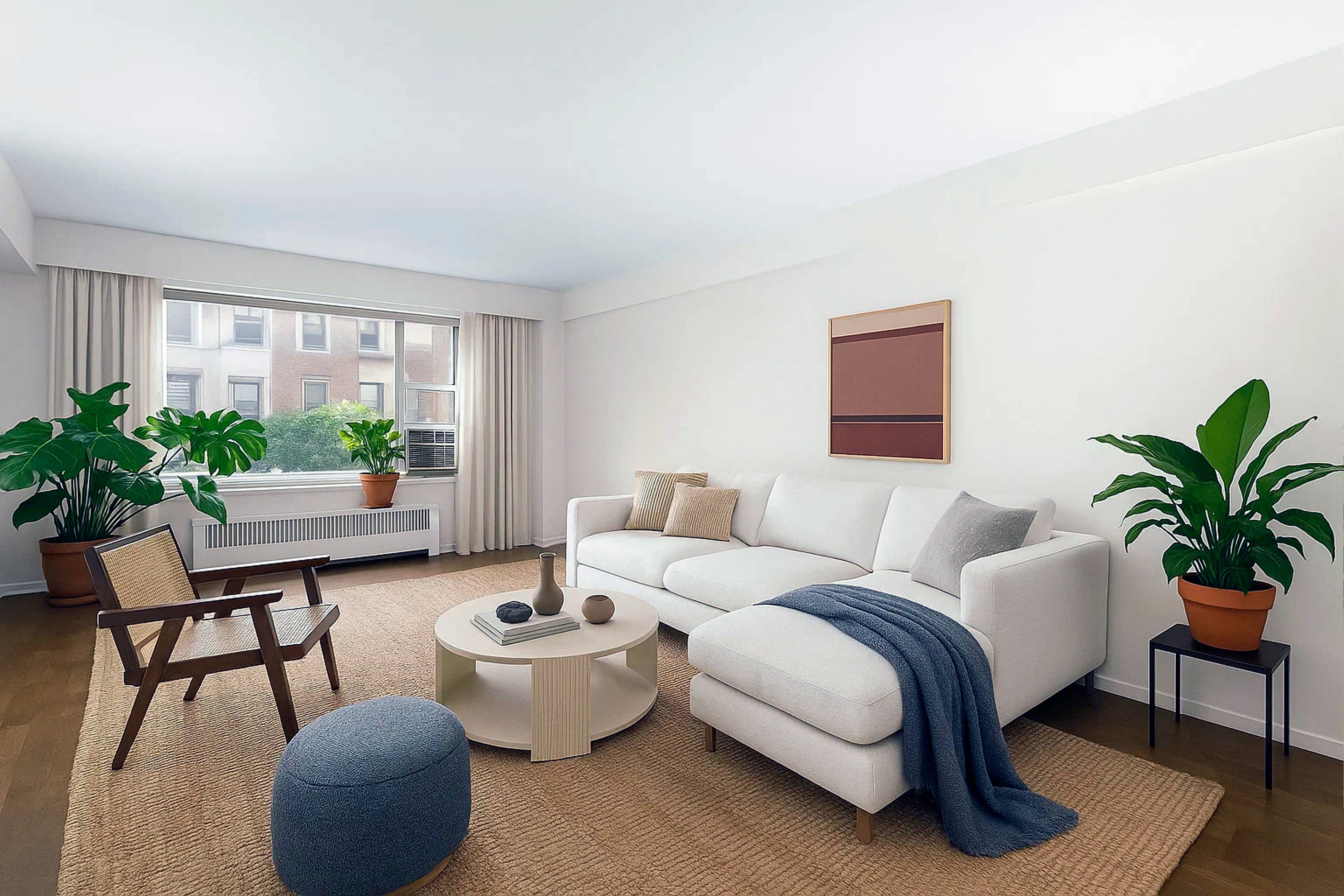 Tudor City 2BR/2BA with Private Entrance in Full-Service Building