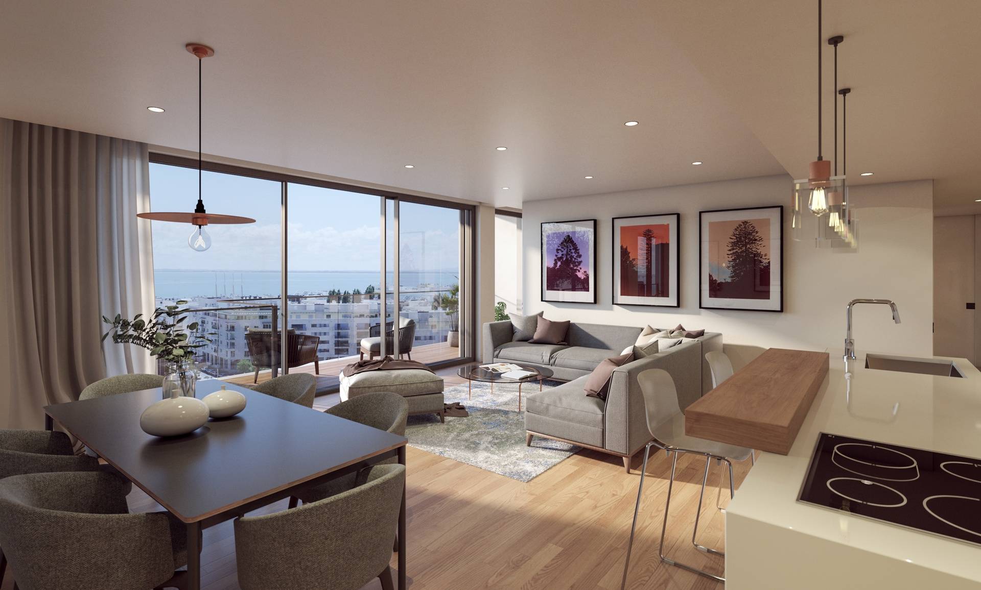 SKY VIEW SUPERB NEW 3+1 BEDROOMS DUPLEX PENTHOUSE in Lisbon’s most modern District