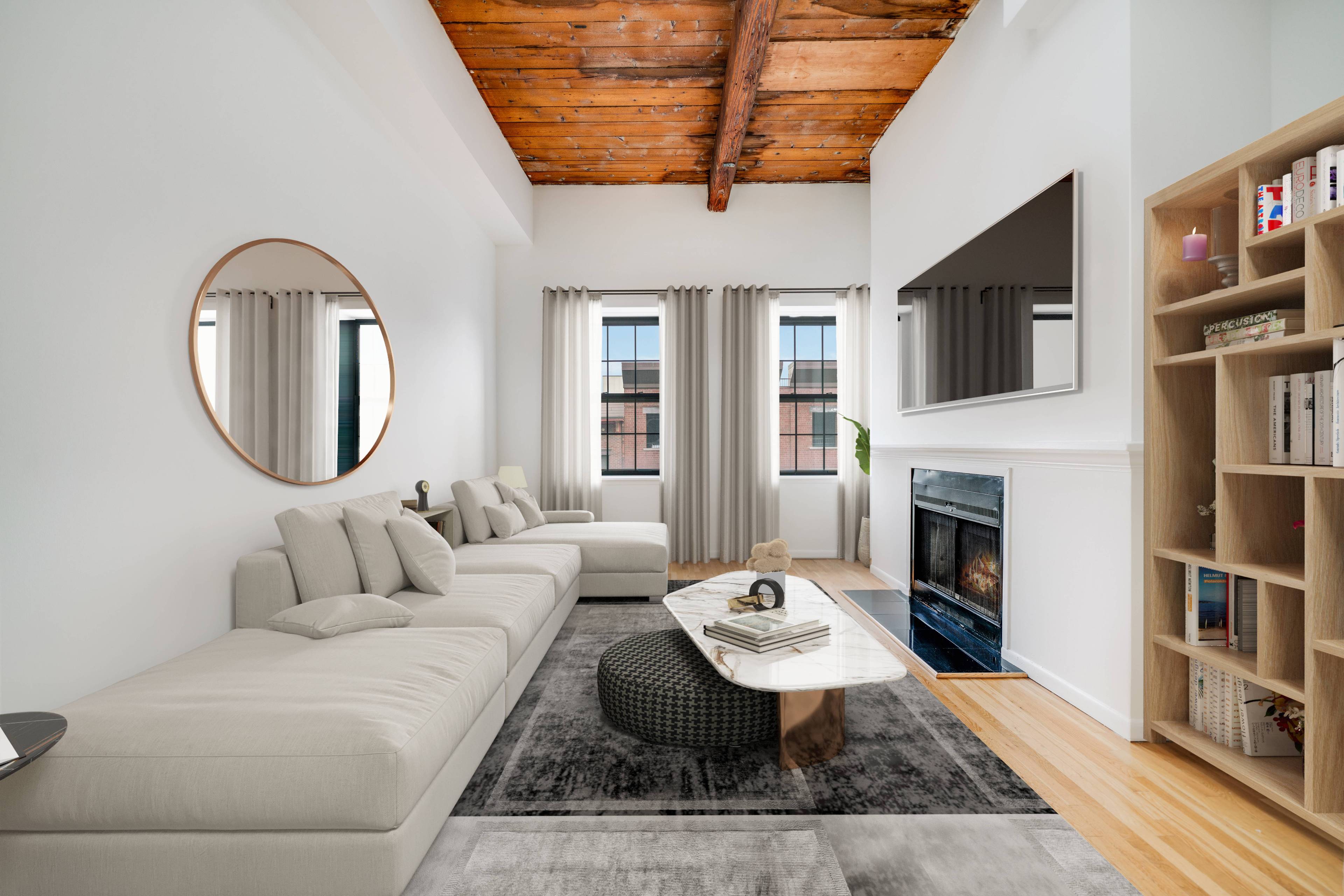 One of a Kind Beautiful Open 1BR 1.5Ba Soho Loft Style Apartment W/ Private Roofdeck for Rent at the Grand Adams!  Laundry In Unit and Laundry Room On Site!  2 Outdoor Courtyards!  Beautiful location in Downtown Hoboken!  $1000 Security, No Fees!