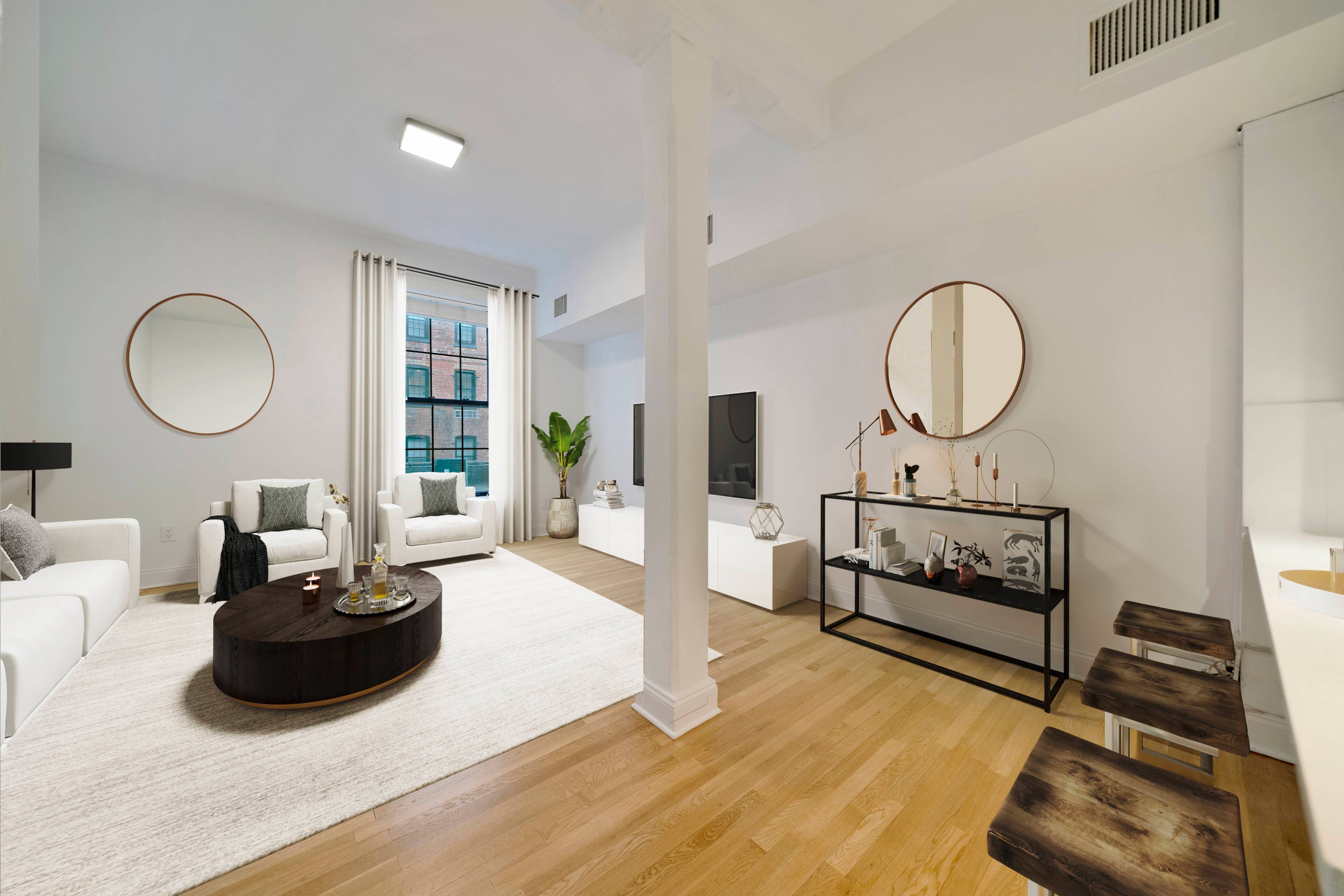 Beautiful Open and Spacious Brand New Renovation 2 Bedroom 1.5 Bathroom Soho Loft Duplex located at the Grand Adams in Downtown Hoboken!