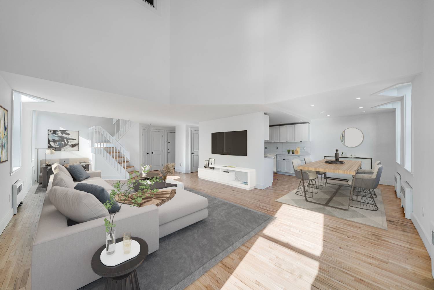 Beautiful Open 3 Bedroom 2 Bathroom Penthouse Duplex located in Uptown Hoboken.