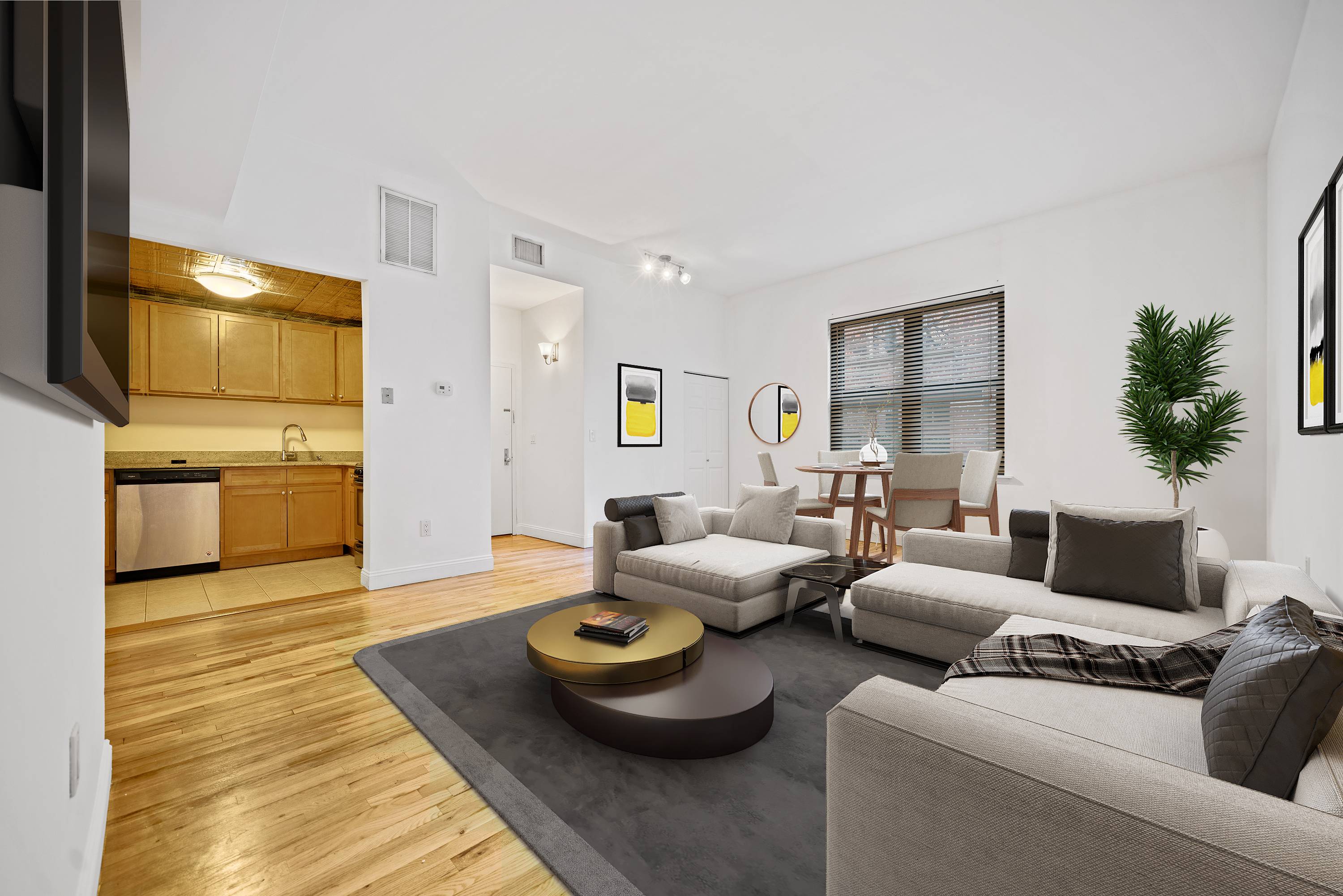 Beautiful Open 1BR Apartment for Rent at the Grand Adams!  Laundry In Unit and Laundry Room On Site!  2 Outdoor Courtyards!  Beautiful location in Downtown Hoboken!  $1000 Security, No Fees!