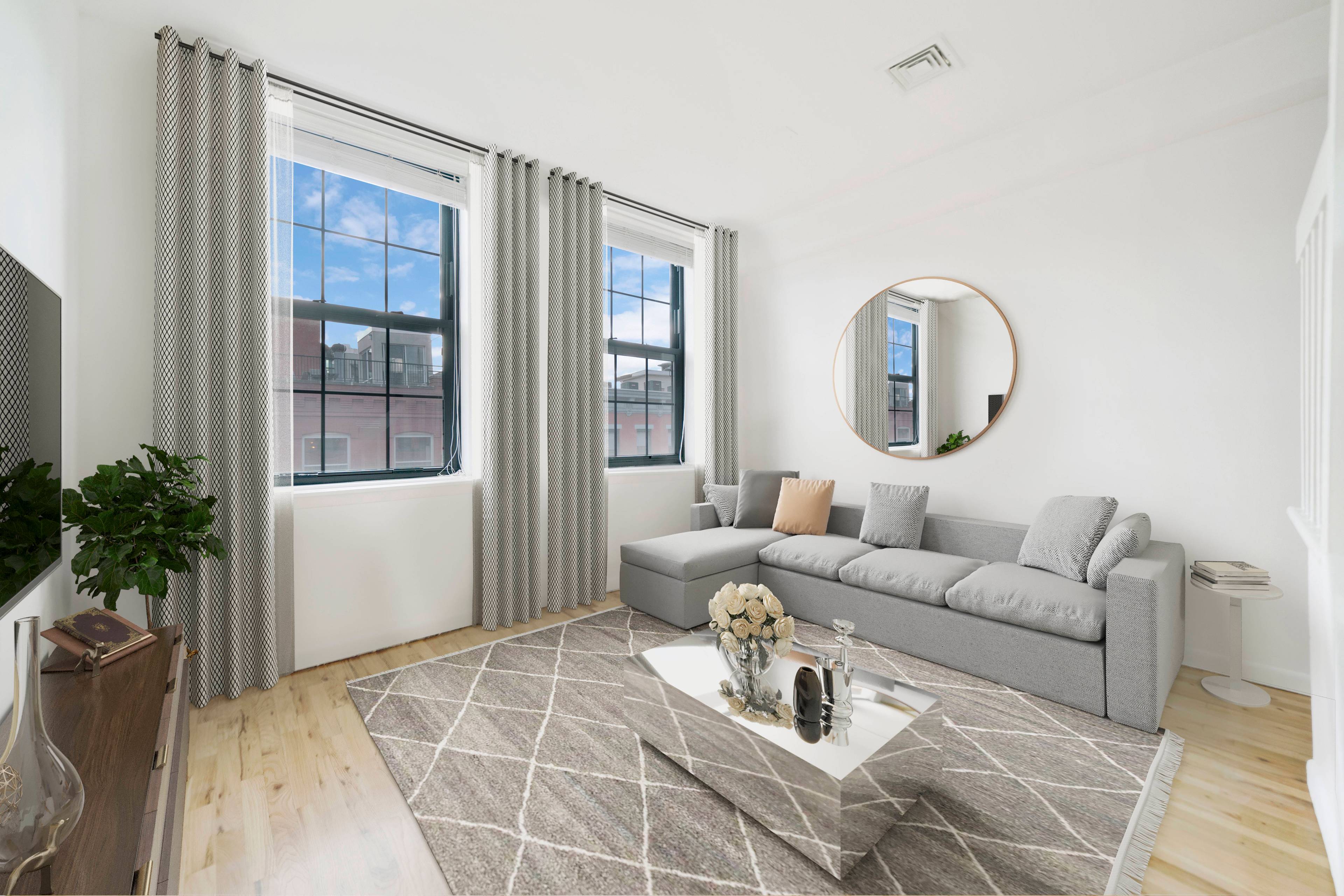 Beautiful Open and Spacious 1 Bedroom 1.5 Bathroom with NYC Views at the Grand Adams in Downtown Hoboken!