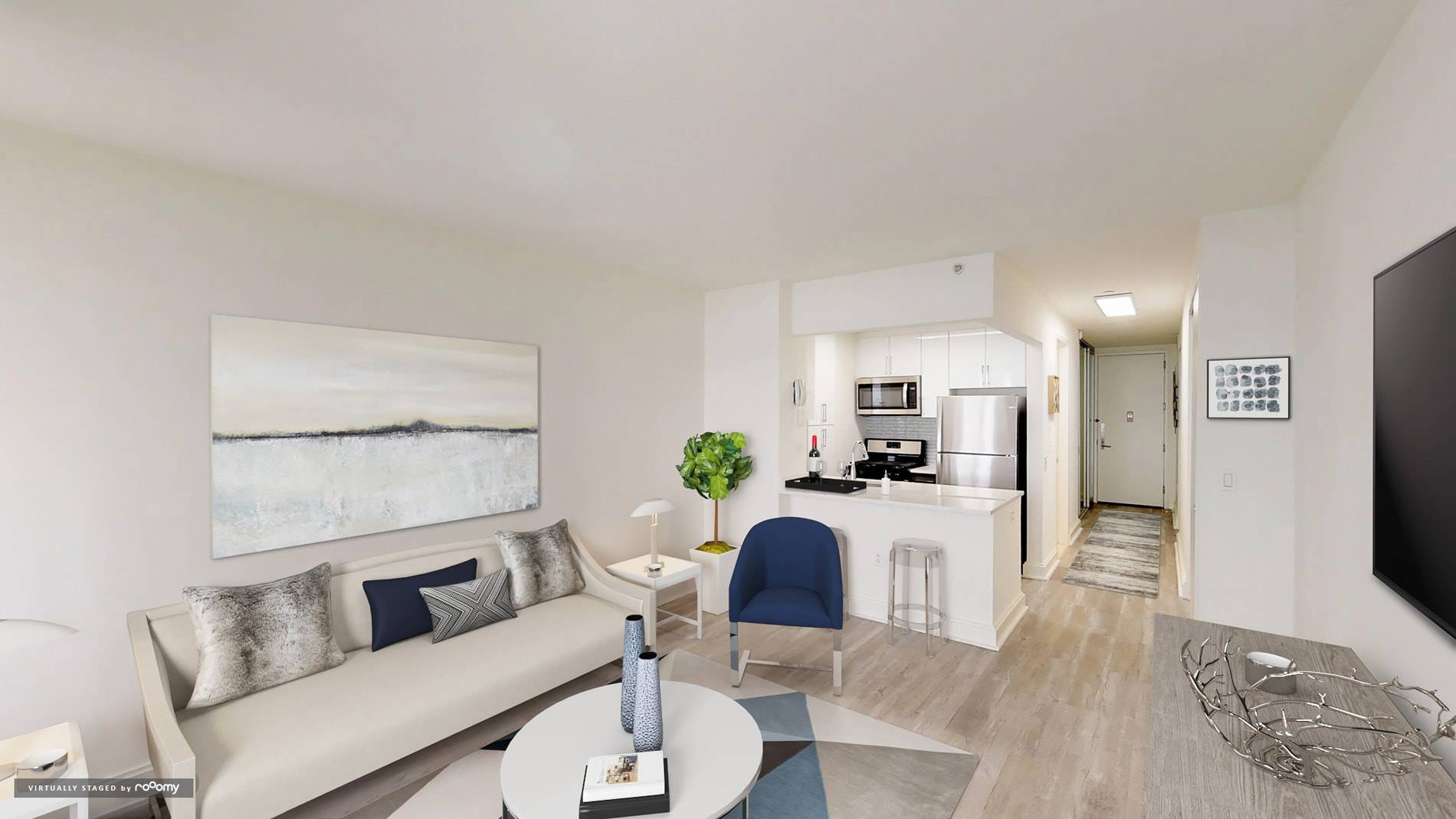 Spacious Penthouse 2 Bedroom with Private Terrace in FiDi, No Fee!