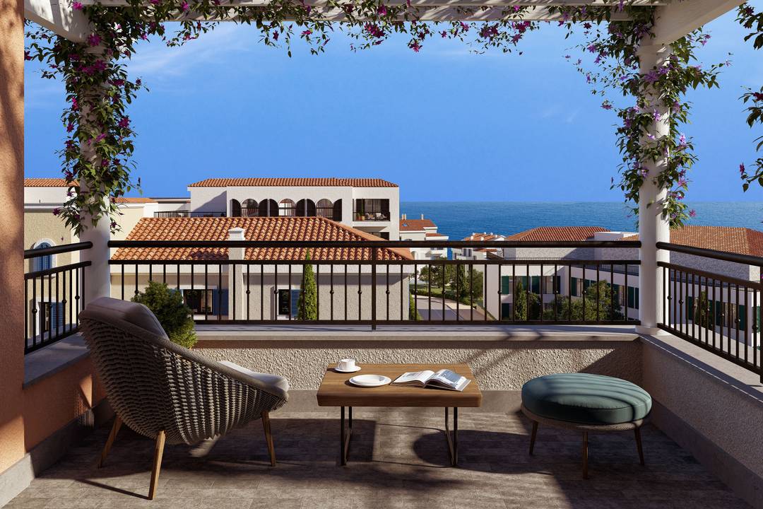 Luxury 1-bedroom apartment for sale in Luštica Bay, Montenegro — Adriatic sea views