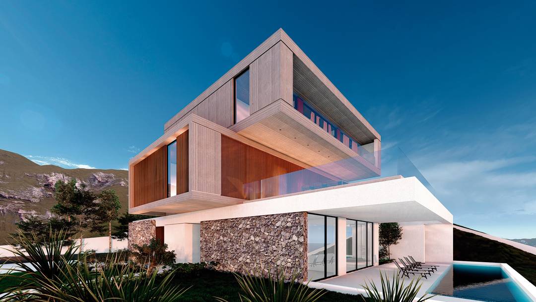 Architectural Hillside Mansion with Infinity Pool & 180° Sea Views in Limassol