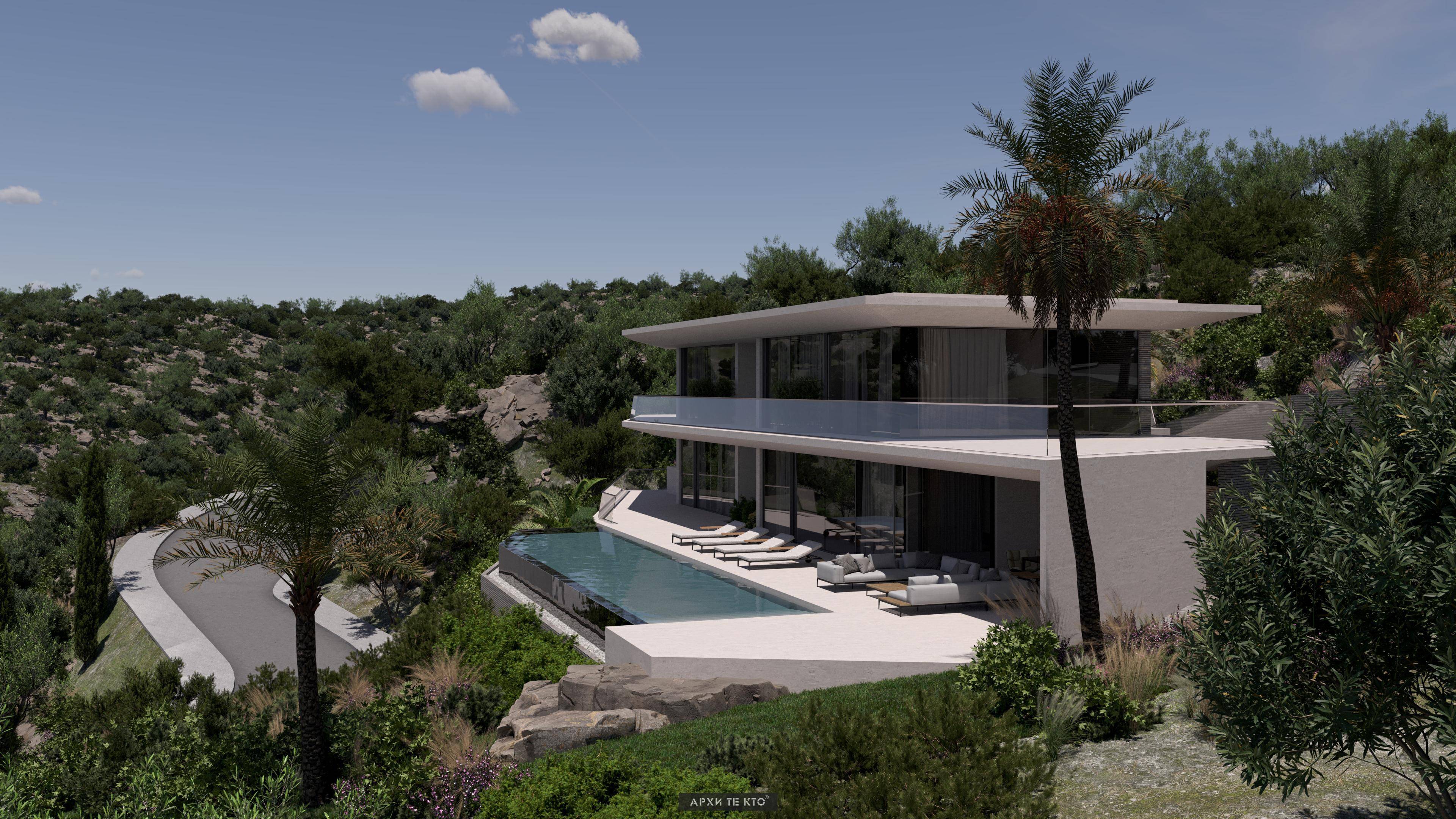 Luxury 5-Bedroom Seafront Villa in a Sustainable Private Resort in the Heart of Crete with Maid or Guest Quarters, Infinity-Edge Swimming Pool and Full Sea Views