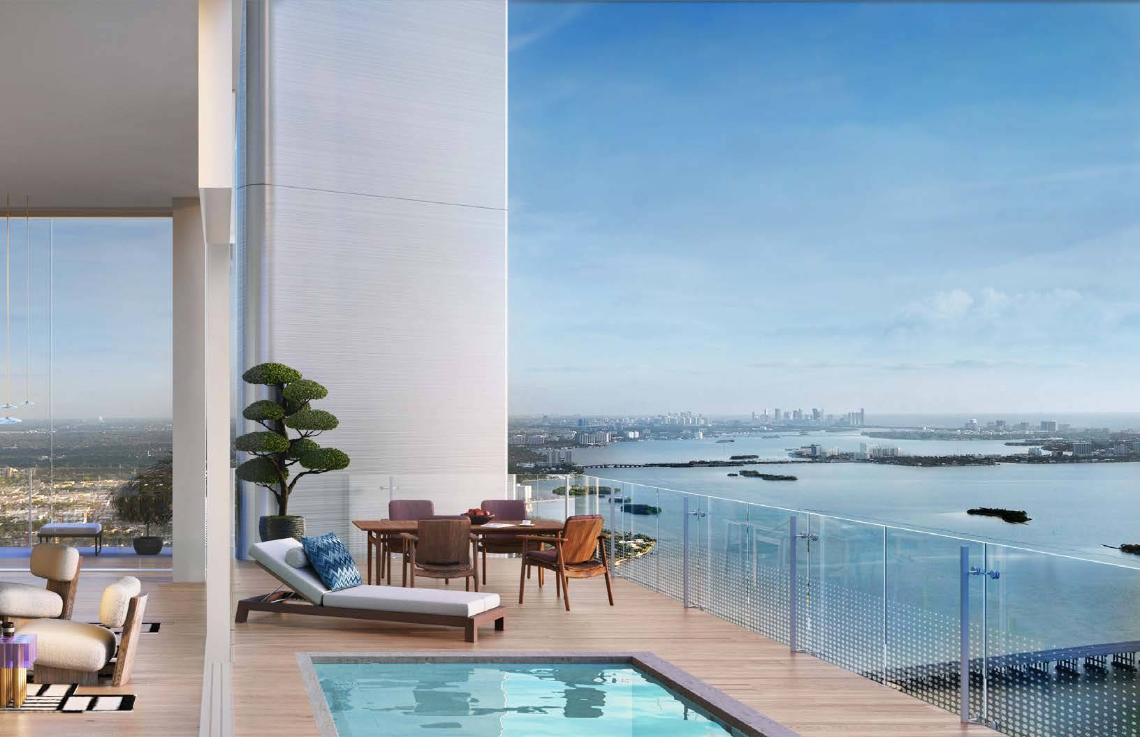 Downtown Miami Missoni PH | 270 Degree Bay, City and Ocean Views| Private Pool | Wraparound Balcony | 5,709 Total SqFt