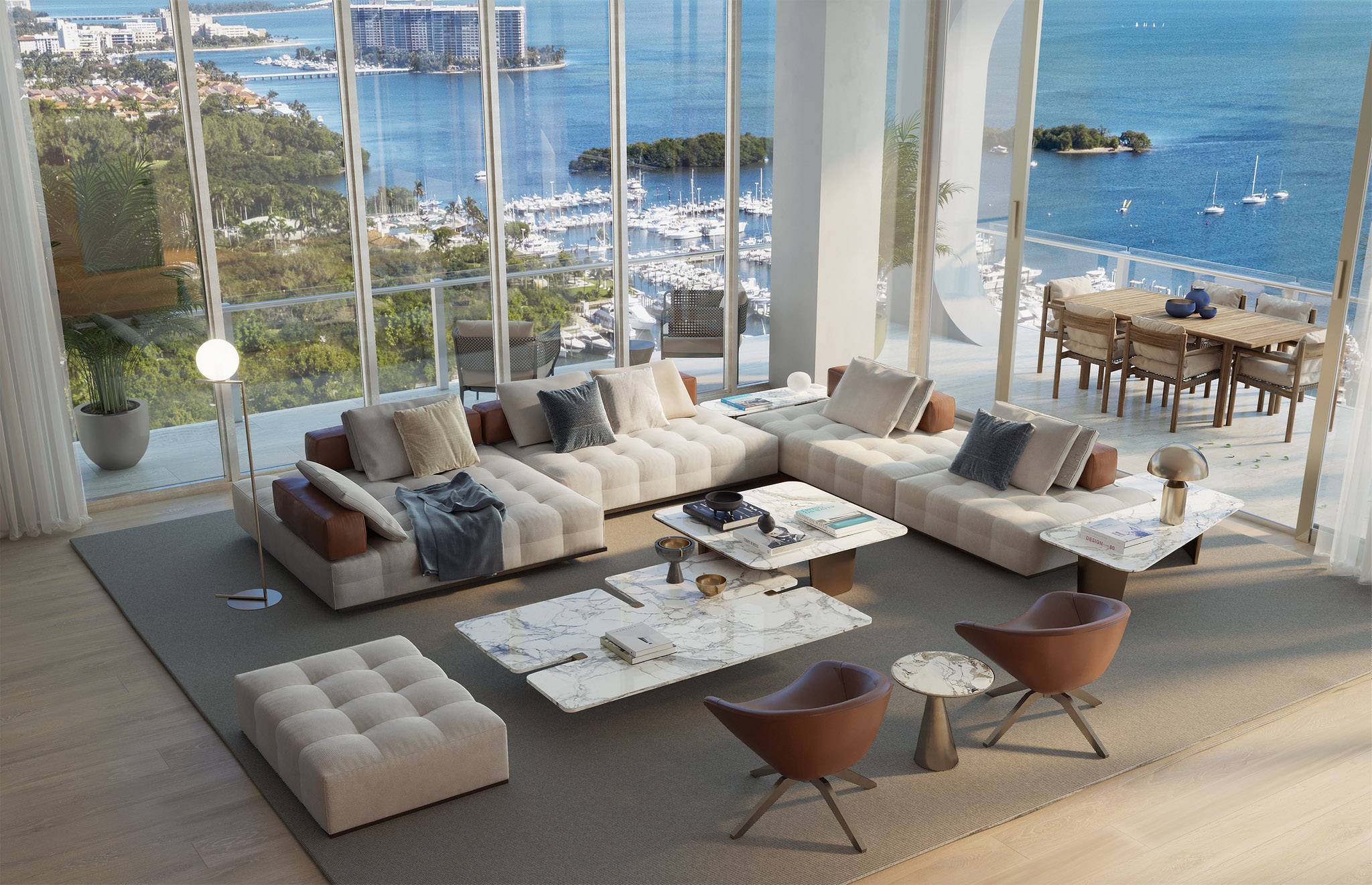 Miami Waterfront 2BR, 2.5BA Luxury Condo | Highly Sought-After Coconut Grove | Cipriani New Development