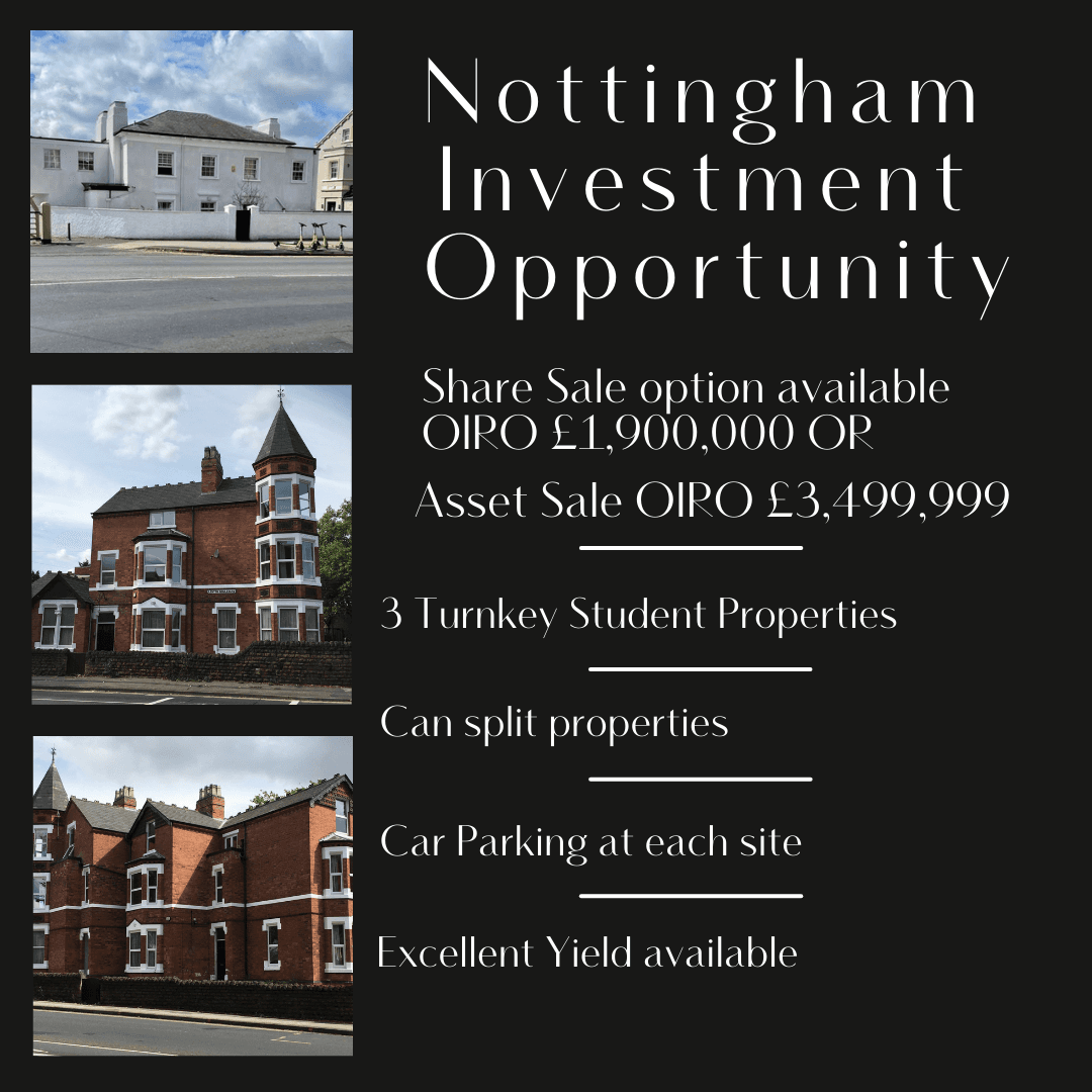 Investment Opportunity, Student Accommodation in Nottingham - NOW REDUCED!
