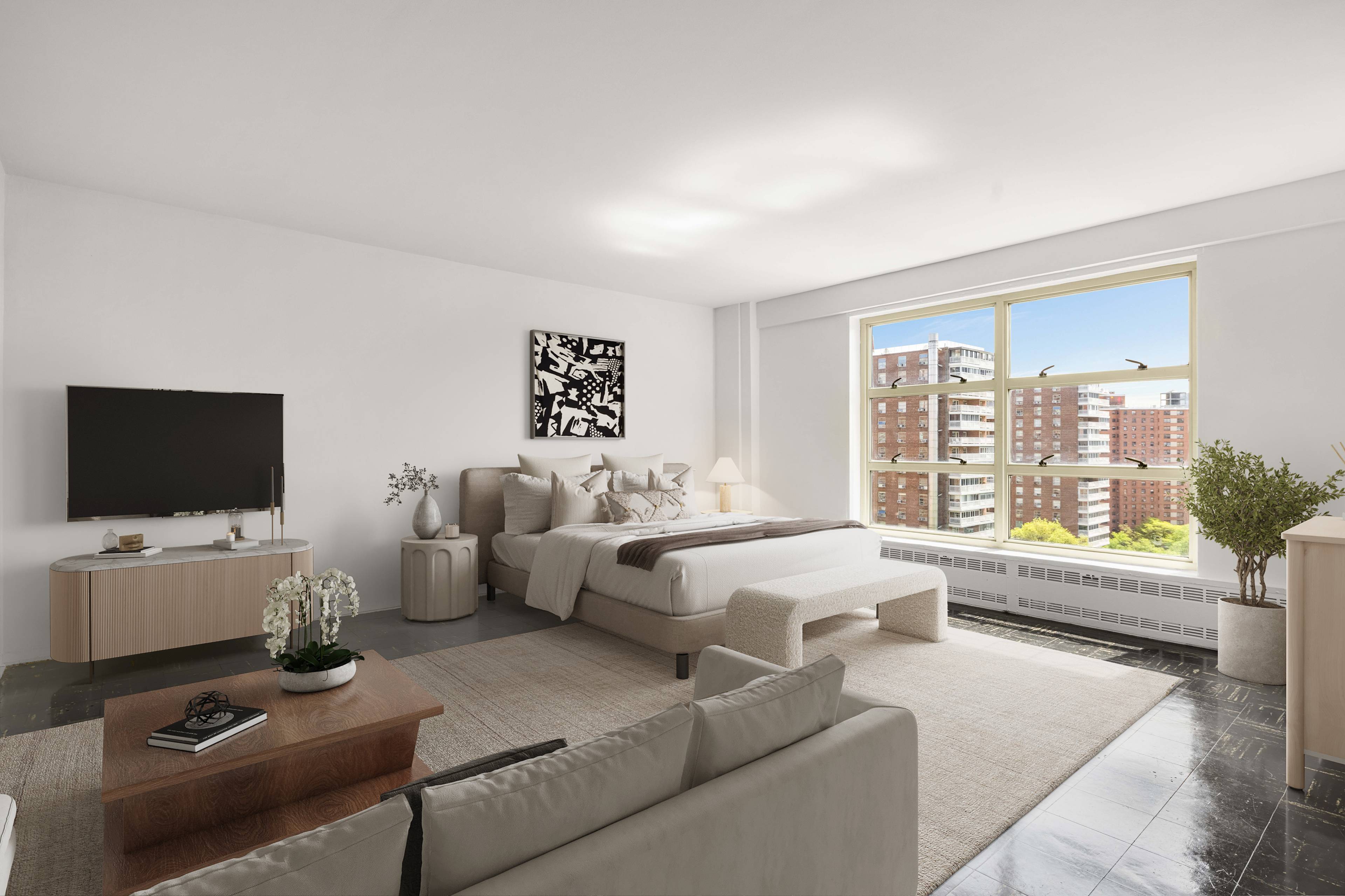 Spacious, Fresh & Bright Studio overlooking gardens of Morningside Heights Upper West Side NY NY