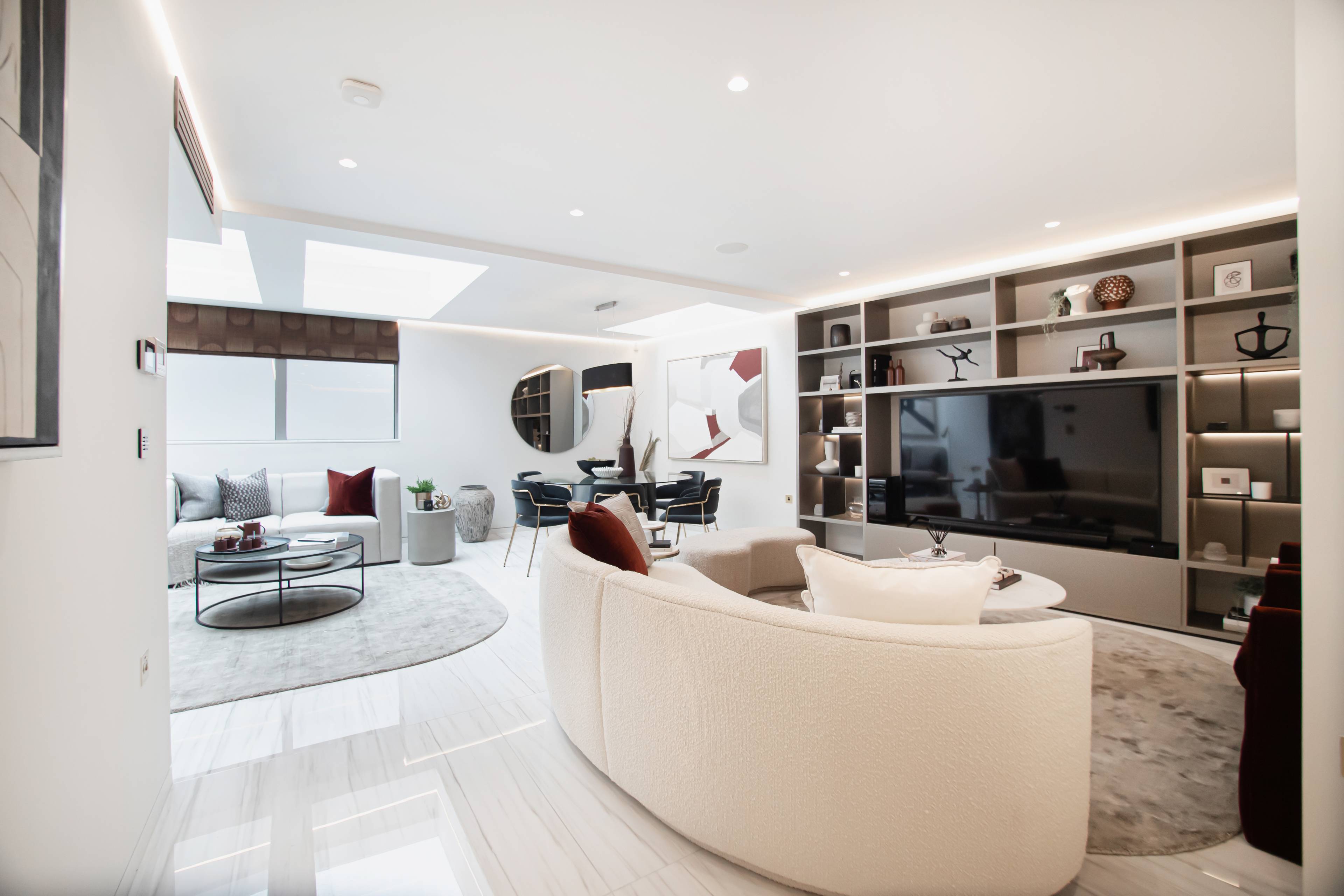 Impressively designed three bedroom apartment with private roof deck, located on South Molton Street, Mayfair.