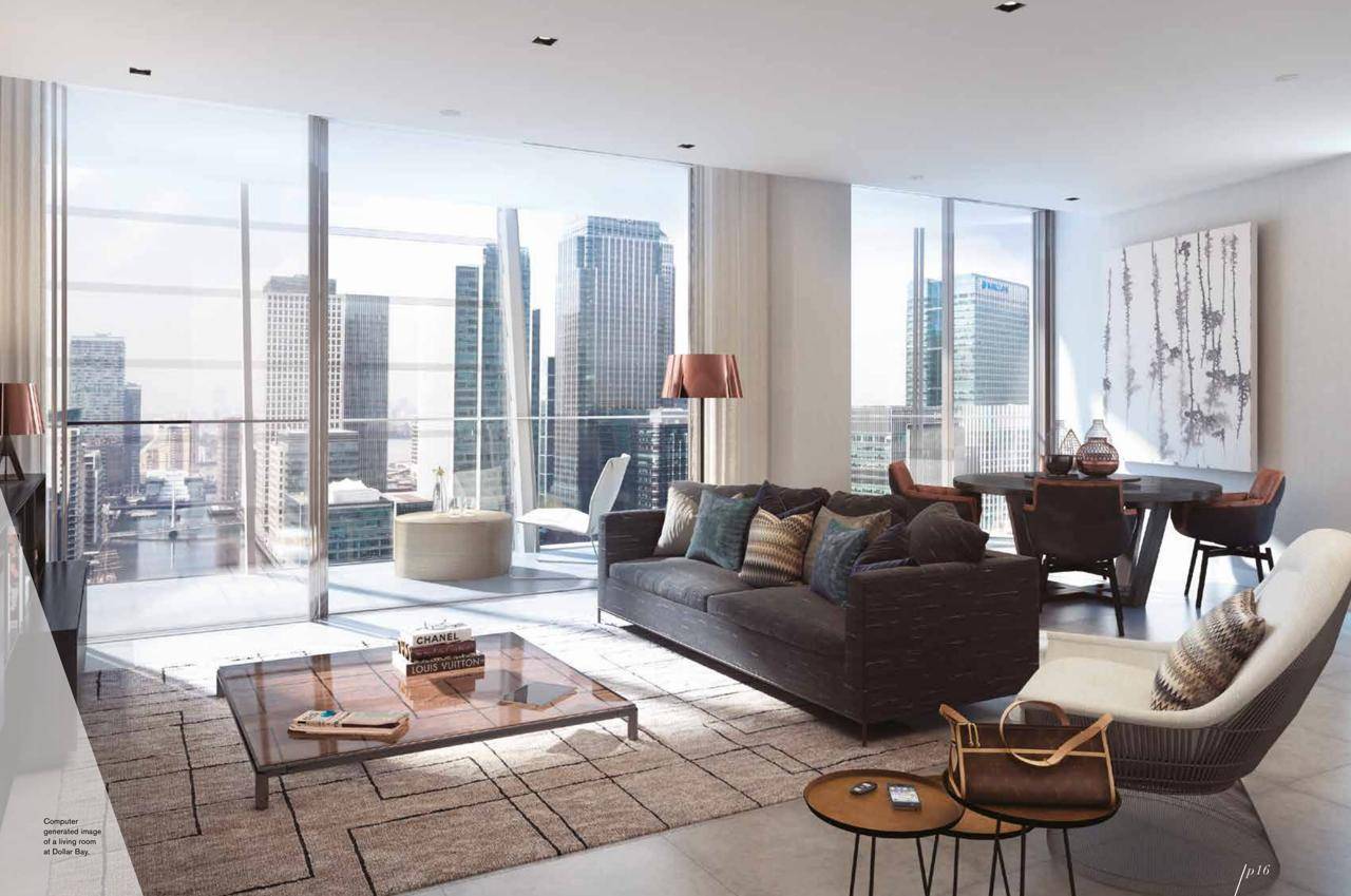 “Sky-High Sophistication: Triple-Aspect 3-Bed with Double Winter Garden at Dollar Bay Point”