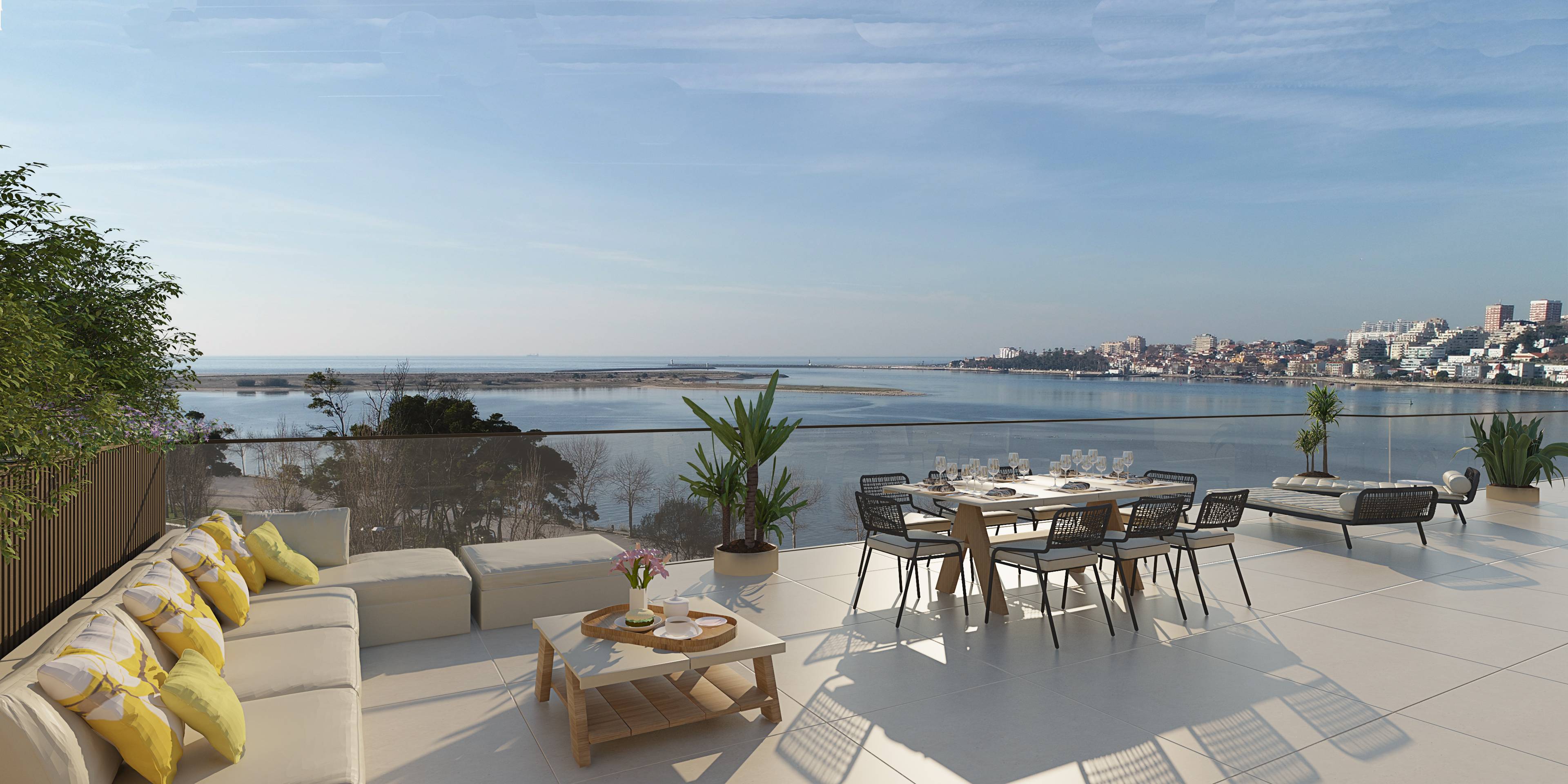 3 bedroom condo with terrace, by the Douro River and Atlantic Ocean