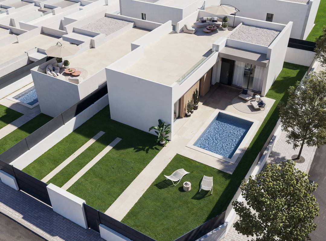 New Build detached modern villas located in San Miguel de Salinas.