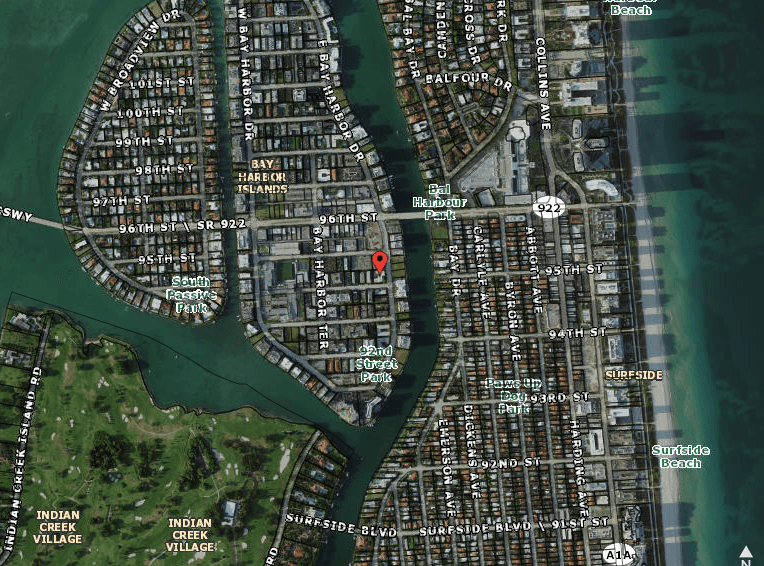 Corner Lot Development Opportunity in Bay Harbor Islands/Surfside, north of Miami steps away from the Ocean and Luxury developments