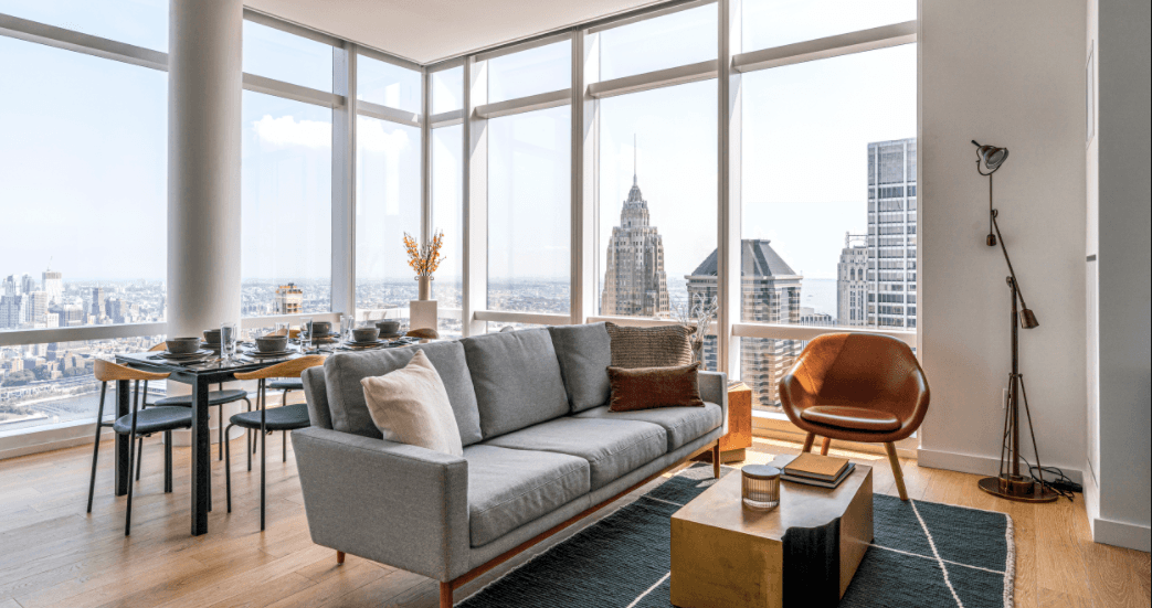SPACIOUS, NO FEE 2 BED/2 BATHROOM Apartment in Luxury Financial District Buliding
