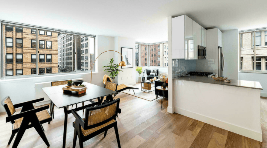 Spacious 2BR/2BA (Flex 3) in Full Service Building, No Fee!