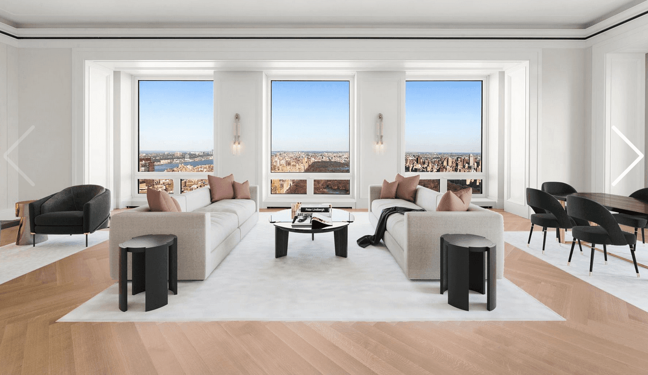 220 CENTRAL PARK SOUTH | THE DREAM HALF FLOOR PRIVATE RESIDENCE | RUNWAY PARK VIEWS