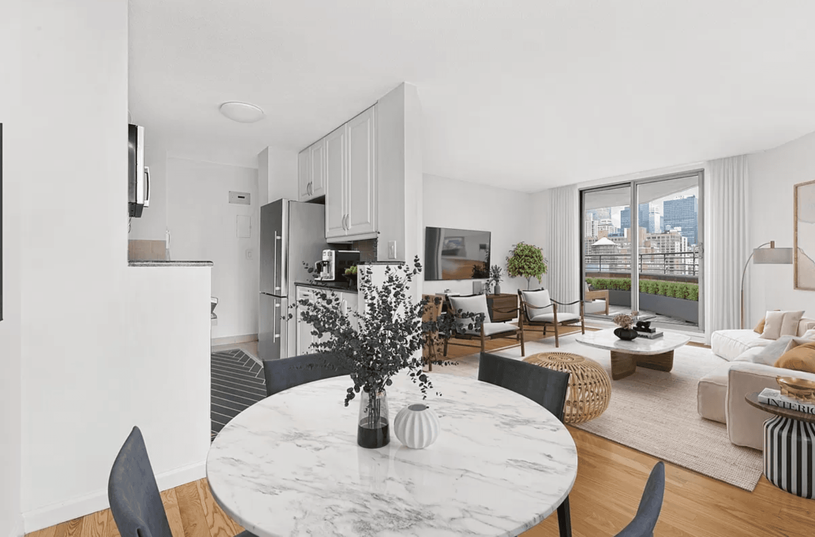 No Fee Luxurious 2 Bedroom, 1 Bathroom Apartment with porch in Amenity filled Kips Bay Building