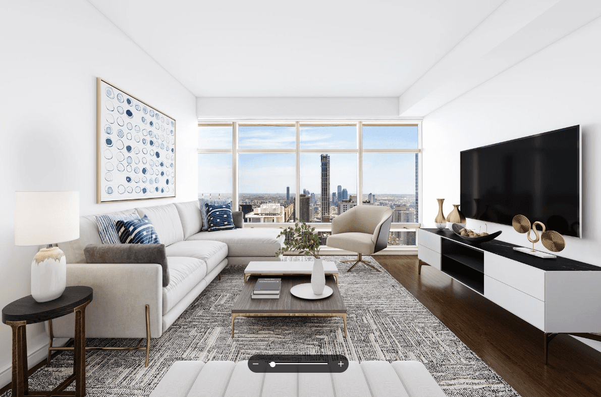 Open and bright, no fee large 2 bed 2.5 bath in Midtown East