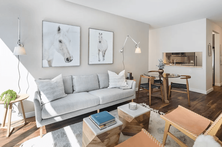 1 Bed 1 Bath Corner Unit | Floor to Ceiling Windows | Washer + Dryer | Central A/C | Stainless Steel Appliances | High Ceilings | Full Service | Luxury High-rise