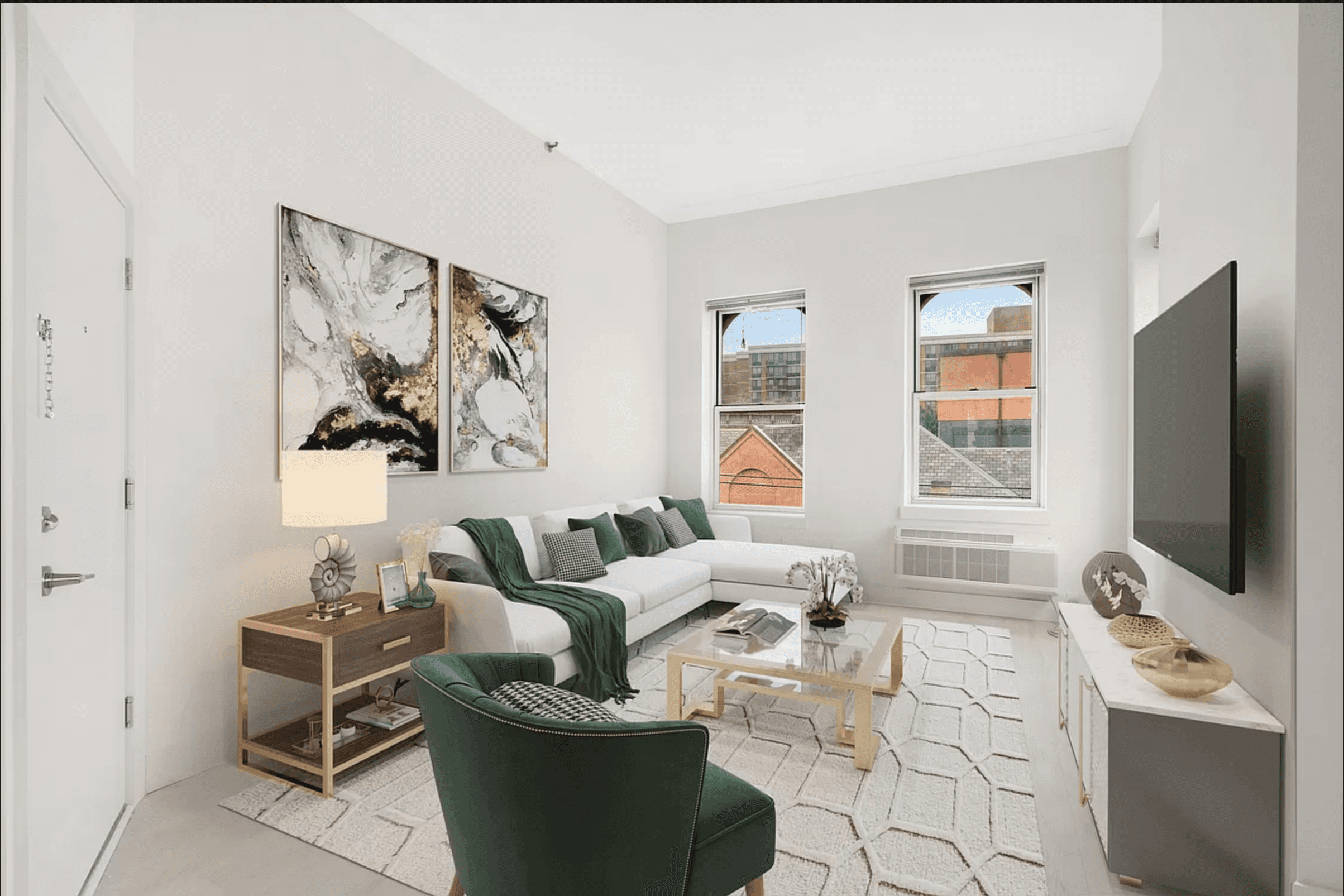 3 Bedrooms/ 1.5 Bathrooms Downtown Hoboken Laundry in Unit