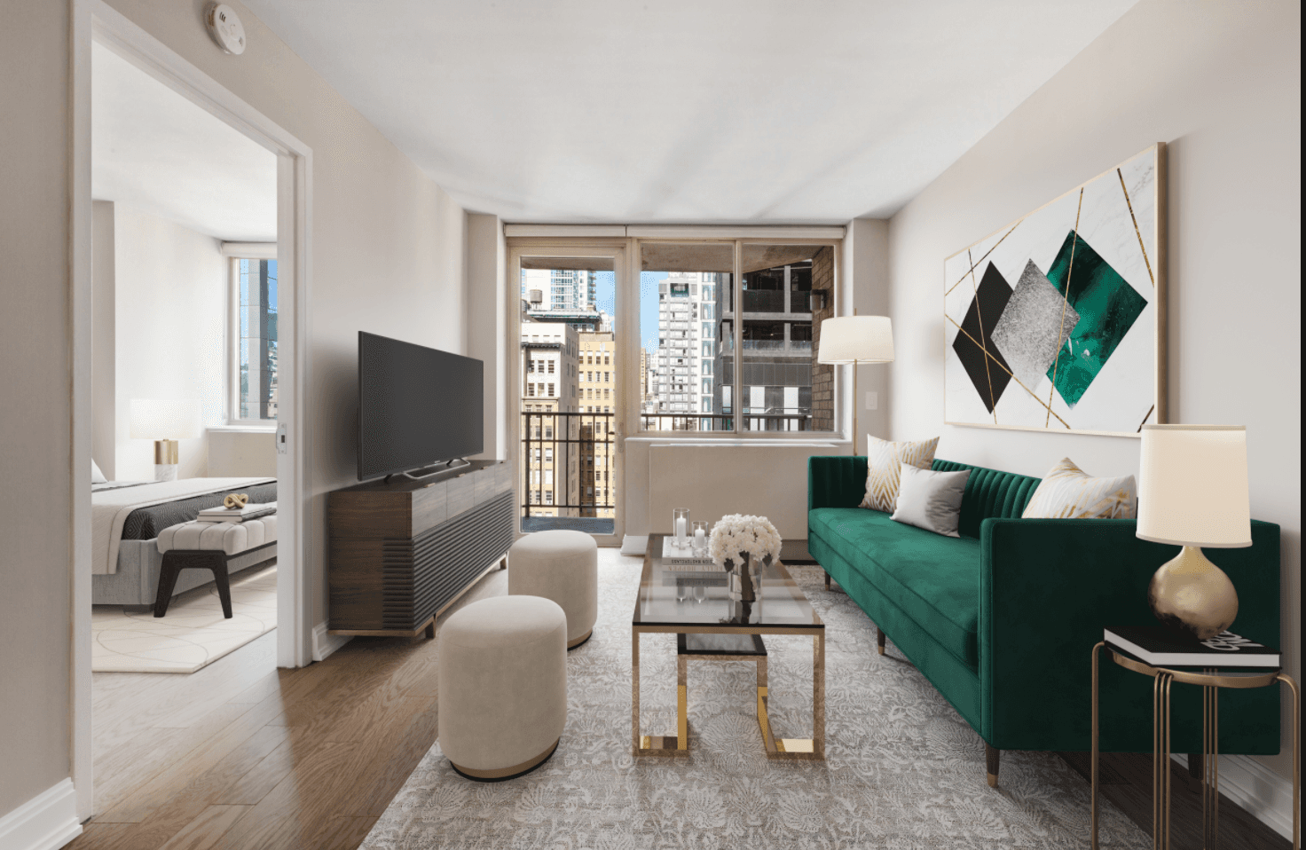 Spacious 1BR with Private balcony and Sprawling Views