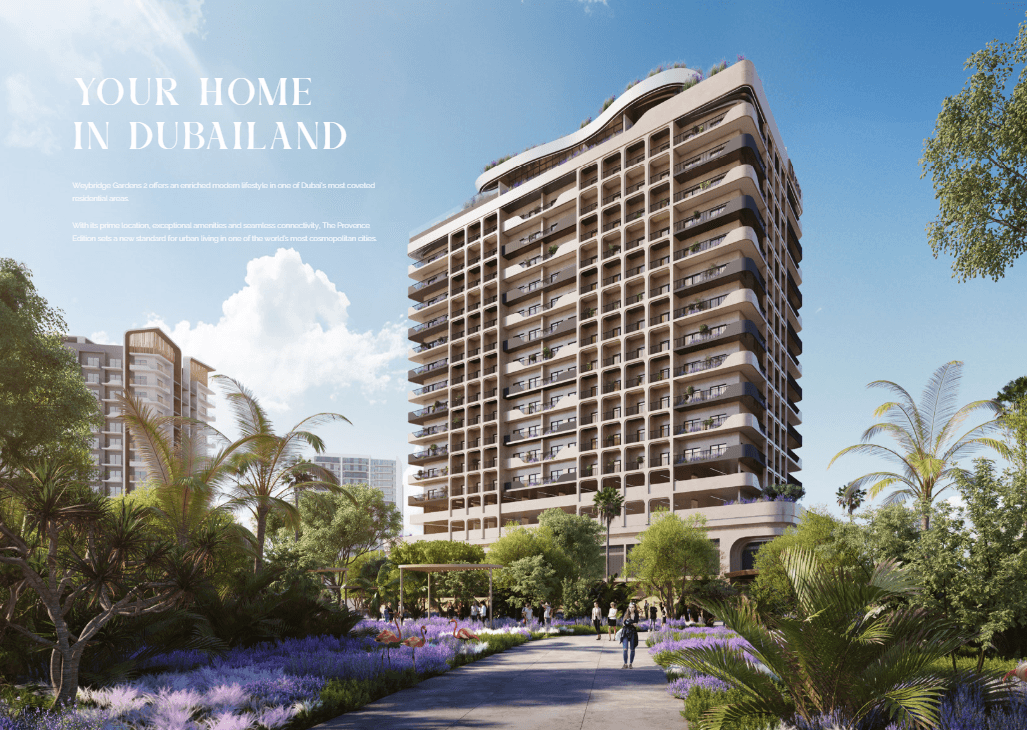 Luxurious 1BR Living at Weybridge Gardens 2, Dubailand: Immerse Yourself in Provençal Elegance and World-Class Amenities