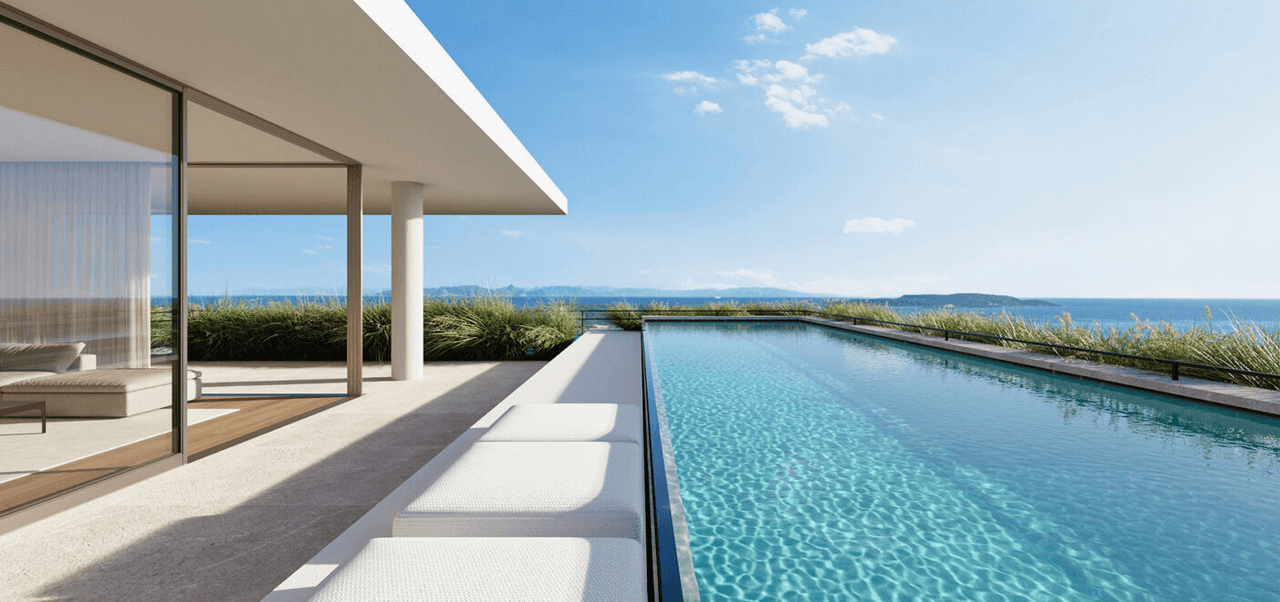 Luxury Penthouse Maisonette 4th&5th Floor, with panoramic seaviews ,roof garden, and Pool in Varkiza / Athens