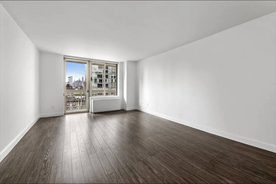 High-floor one-bedroom at the Gotham Condominium.