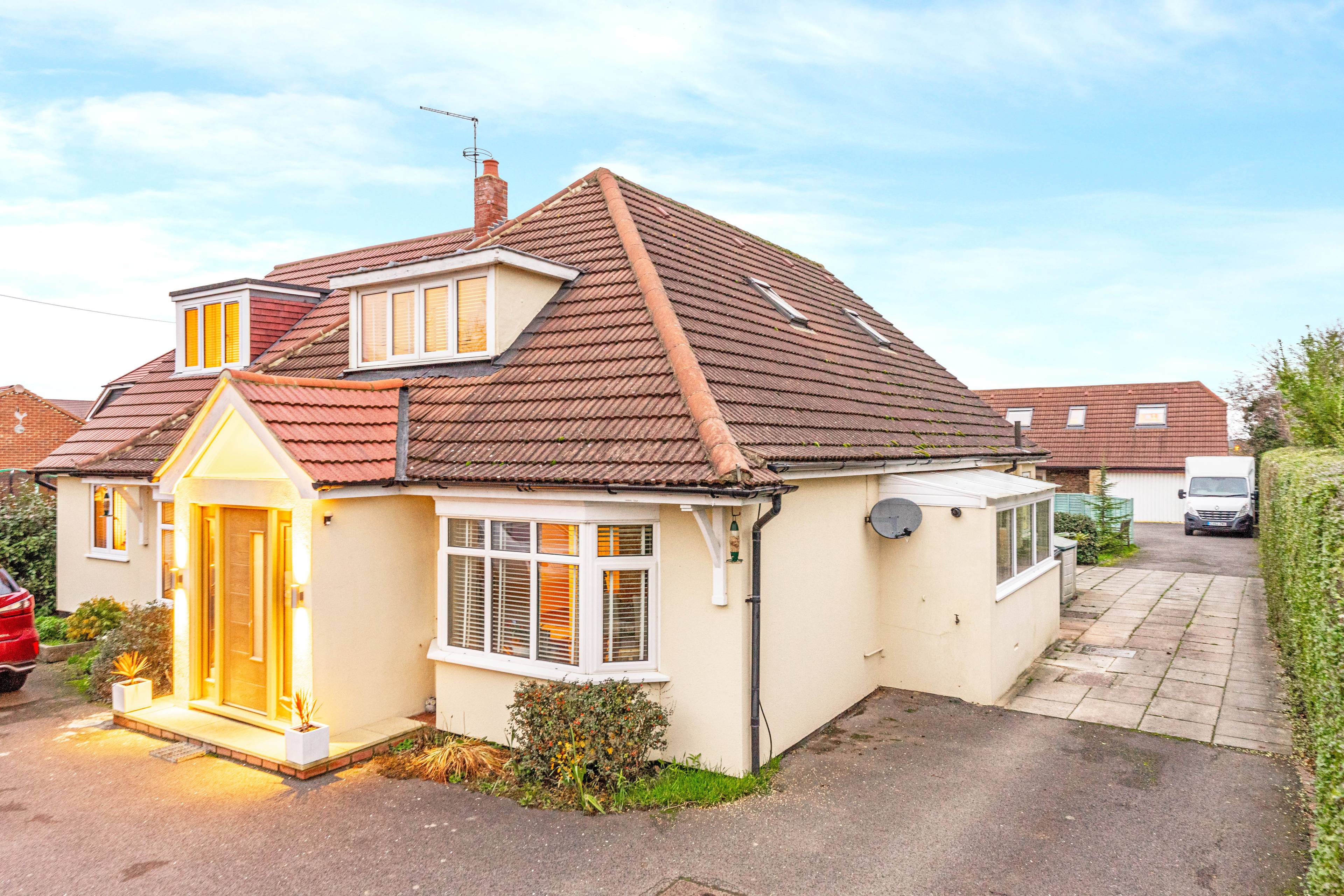 SOLD, SOLD, SOLD, TWO HOUSES FOR THE PRICE OF ONE. DETACHED, FOUR BEDROOM CHALET BUNGALOW SITTING IN A 1/3 ACRE PLOT WITH A SEPARATE TWO BEDROOM, DETACHED COTTAGE