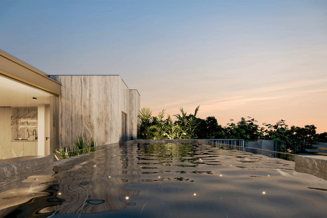 Private Villa | 4 Suites| Prime Location | Rooftop Pool | Modern Finishes | Elevator | 3-Car Garage | Gated Community