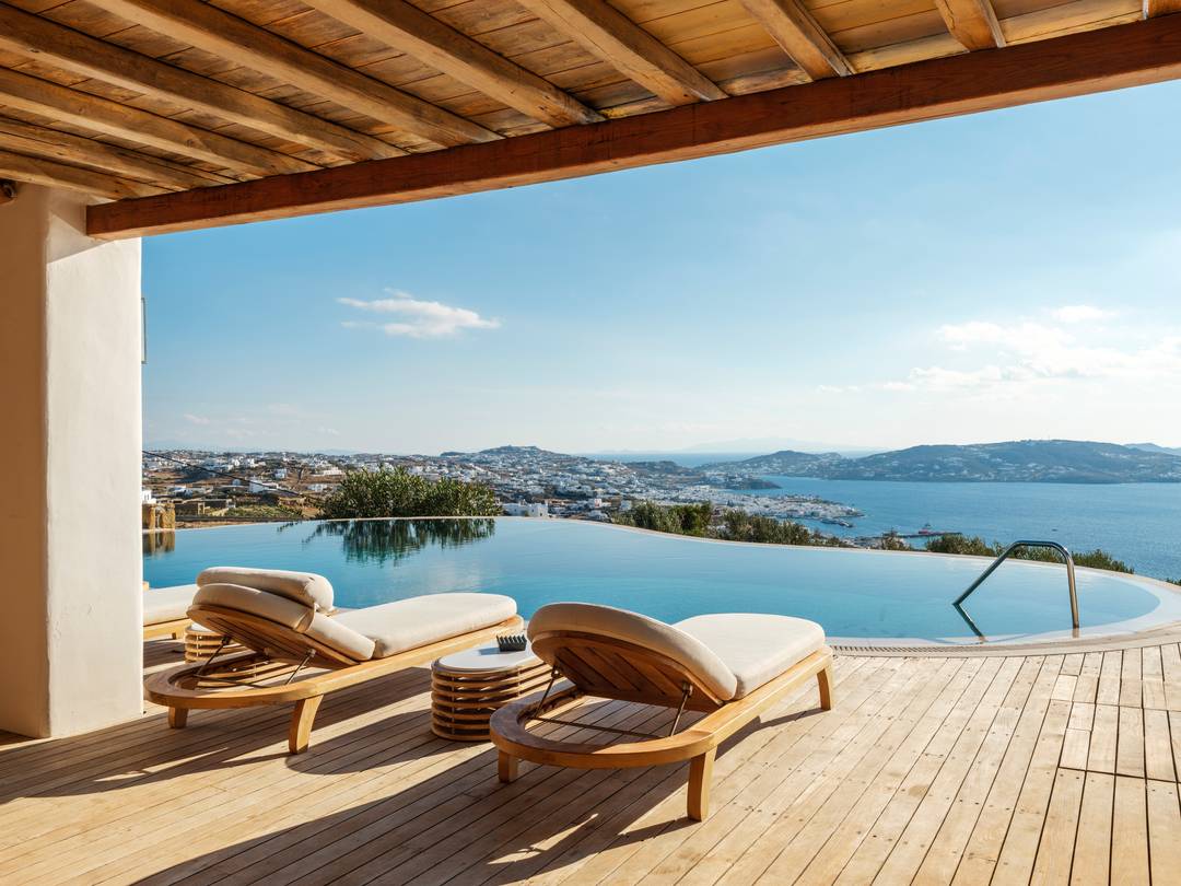 Iconic Cliffside Estate in Mykonos with Infinity Pool, Private Chapel & Unrivaled Sunset Views
